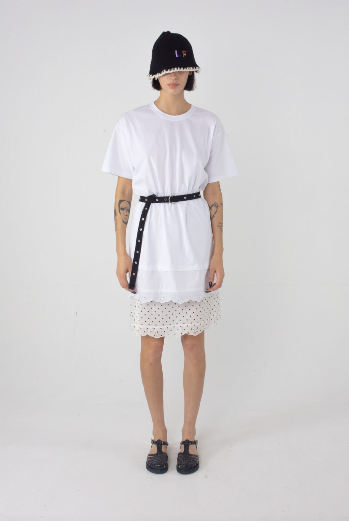 Flora Short Sleeve T-shirt Dress White