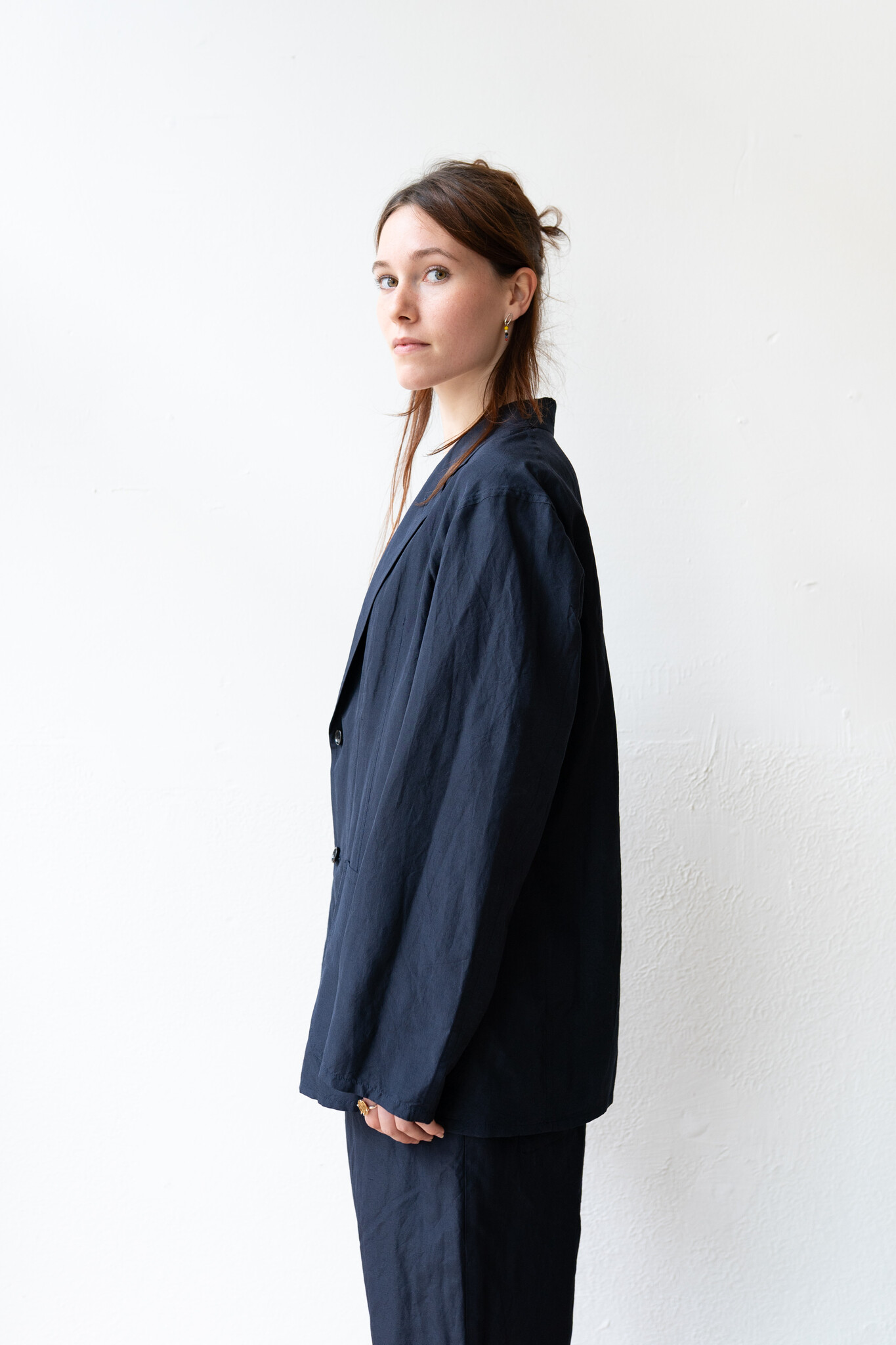 Ernie Palo 23aw No Collar Jacket ネイビー Ernie Palo 23aw No Collar Jacket ネイビー Ernie Palo 23aw No