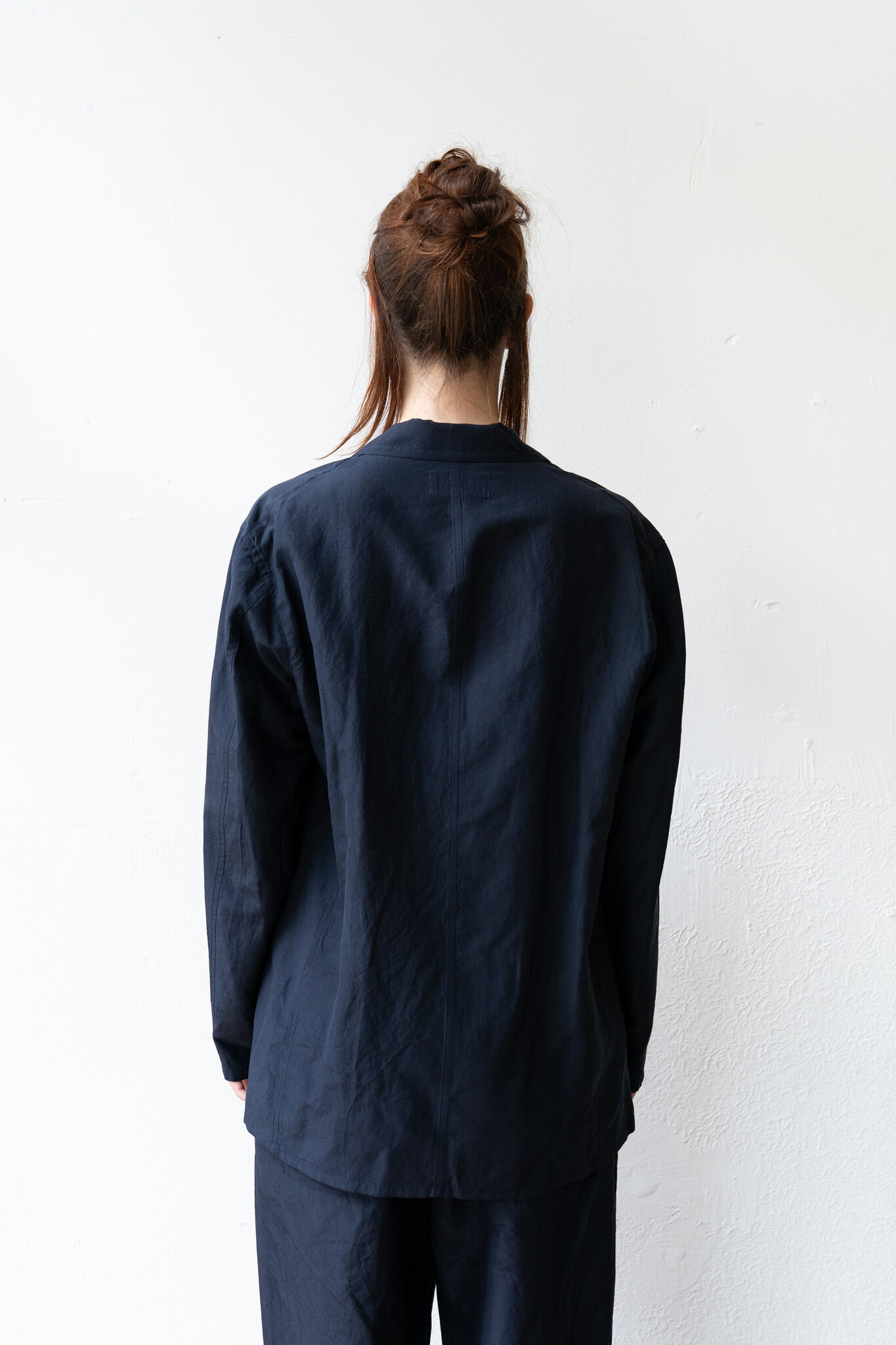 Ernie Palo 23aw No Collar Jacket ネイビー Ernie Palo 23aw No Collar Jacket ネイビー