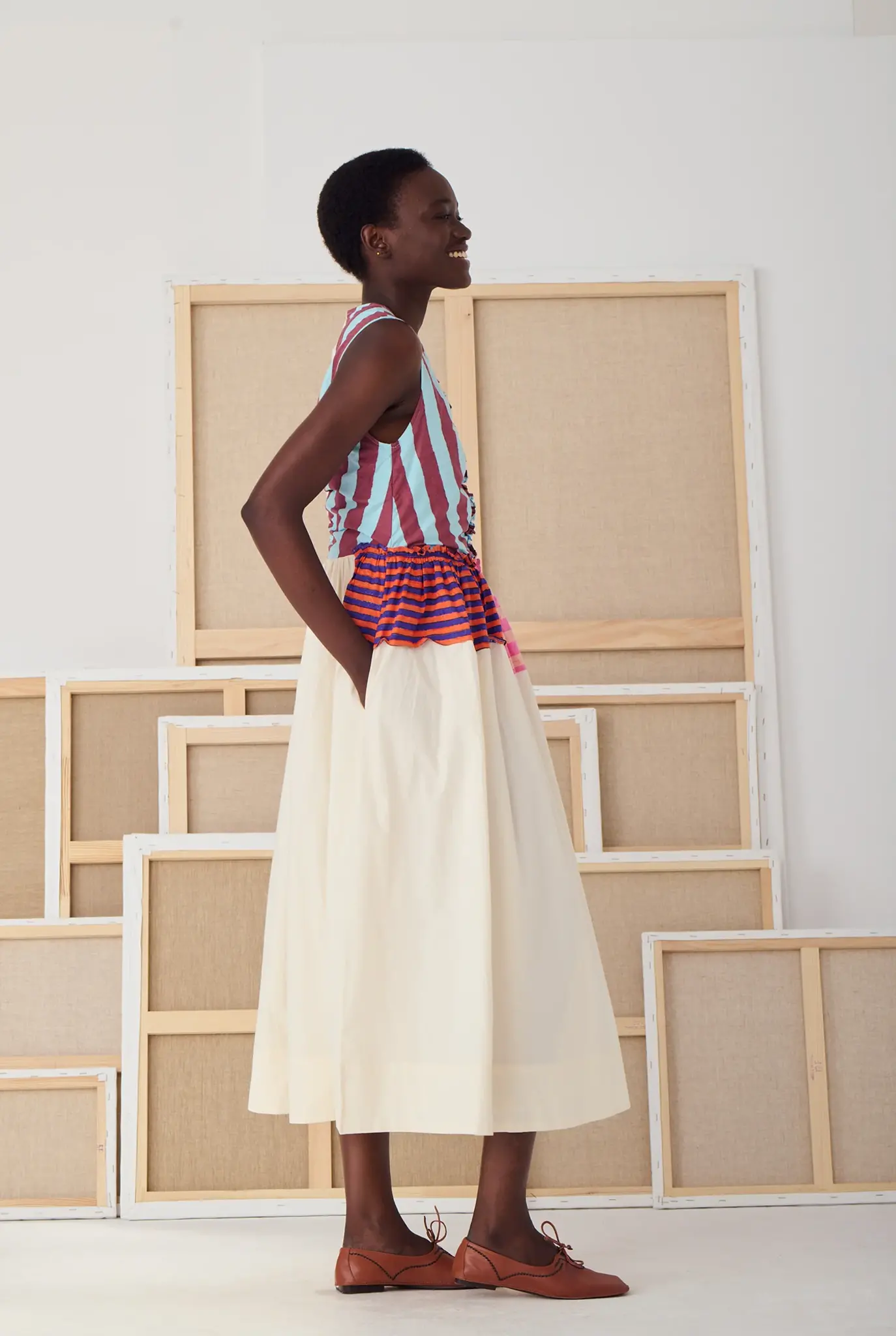 Ilana Dress Sleeveless Craie