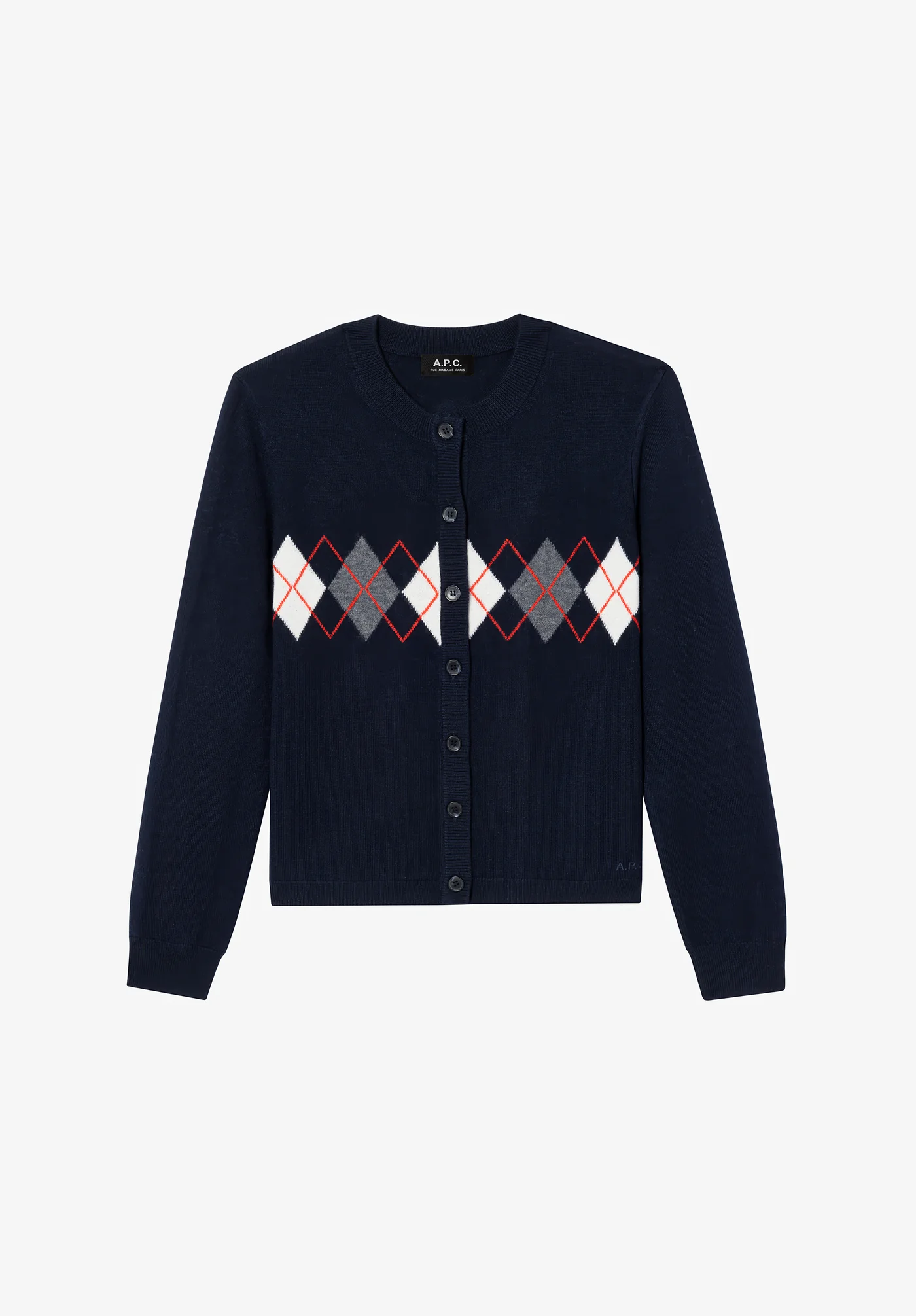 Aria Wool Checkered Cardigan