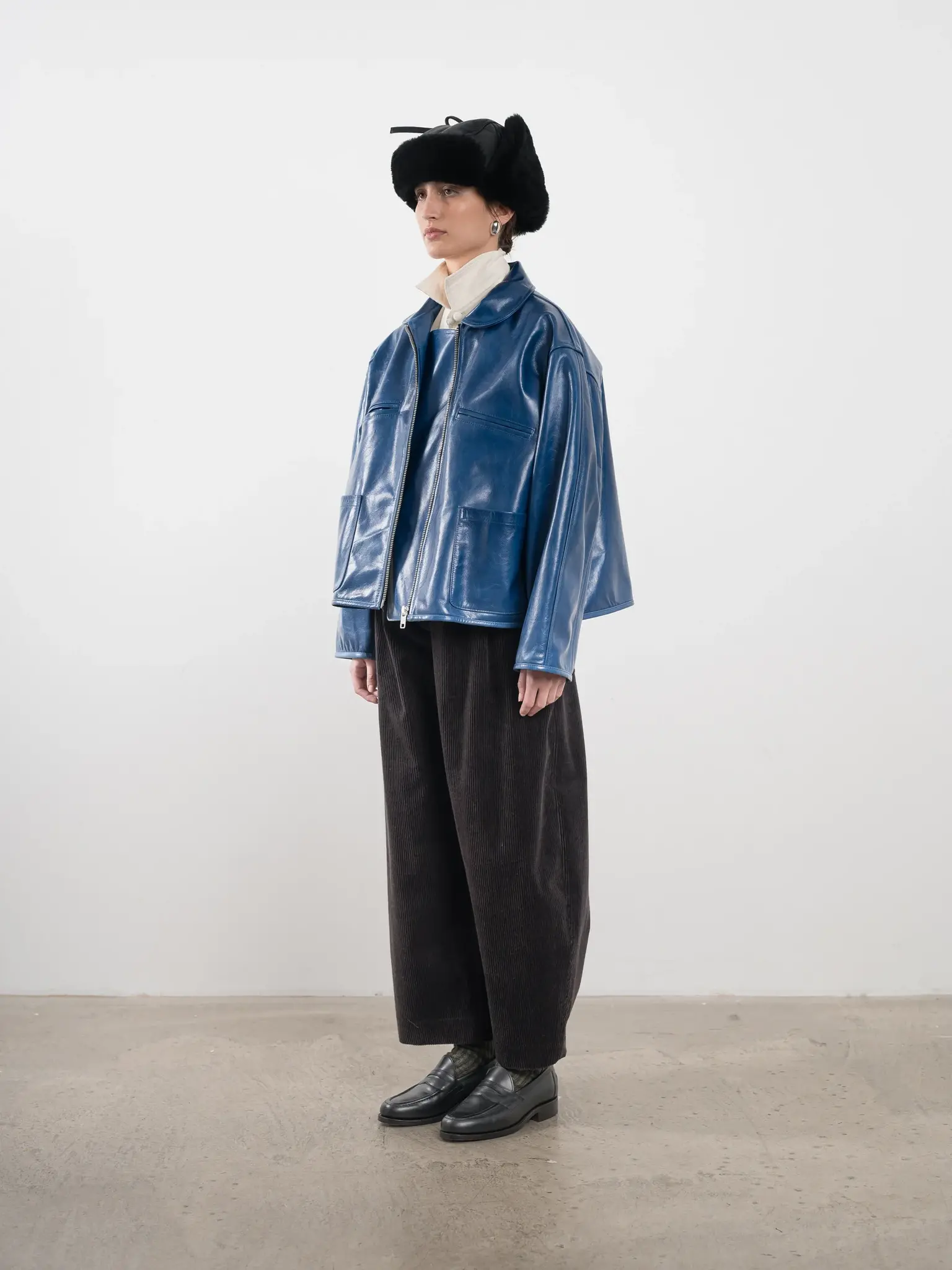 Leather Flying Jacket Canada Blue