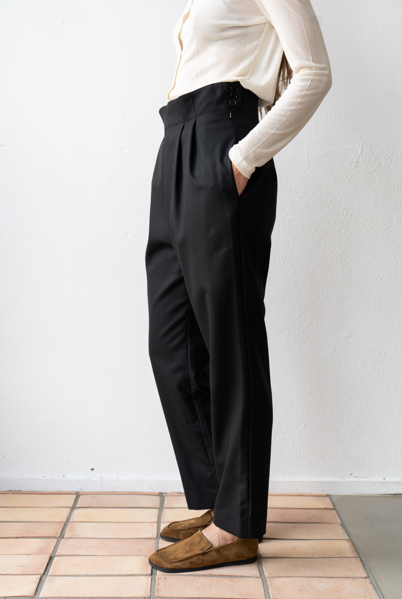 British Wool Mabel Trouser Black