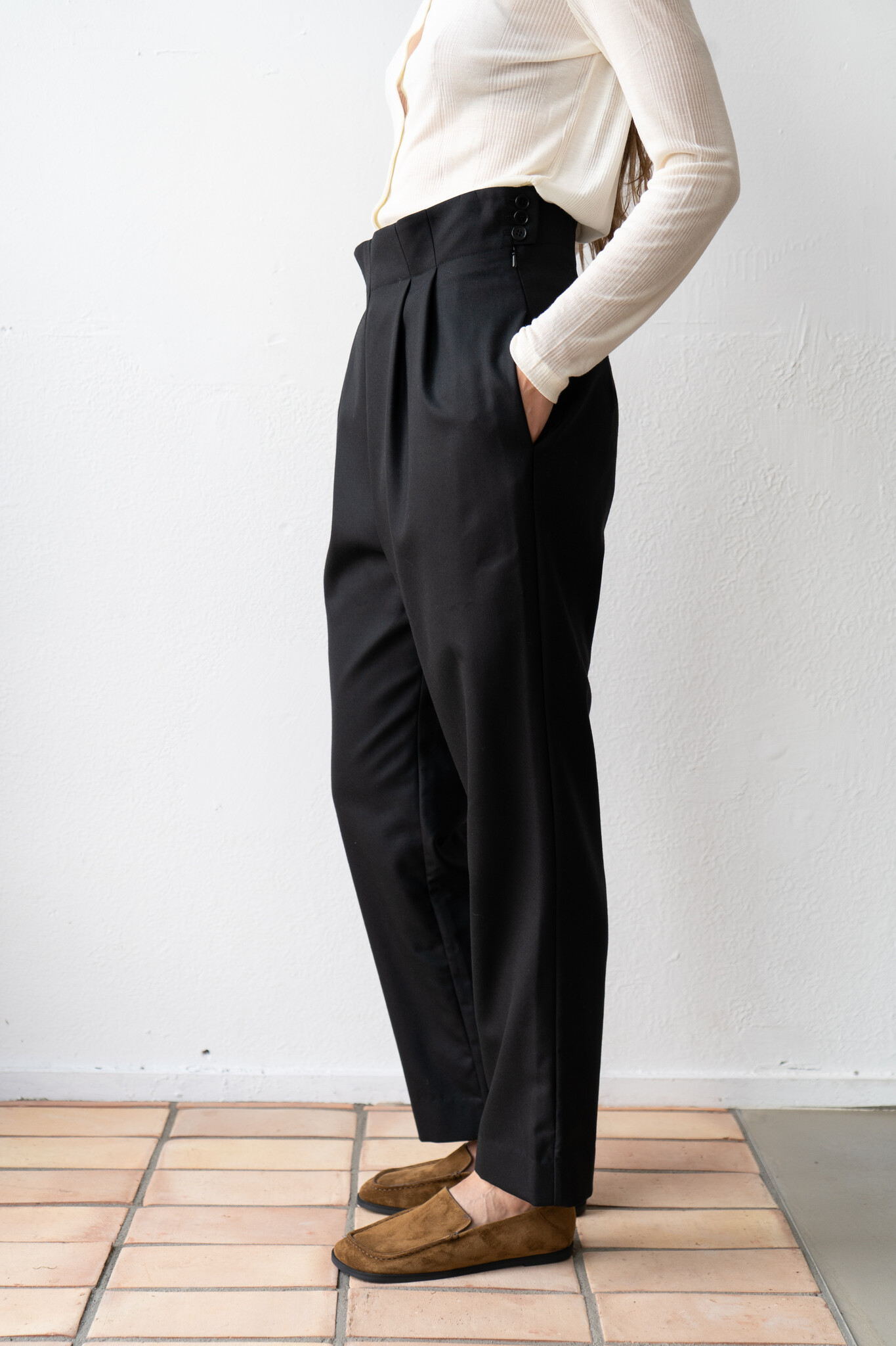 British Wool Mabel Trouser Black