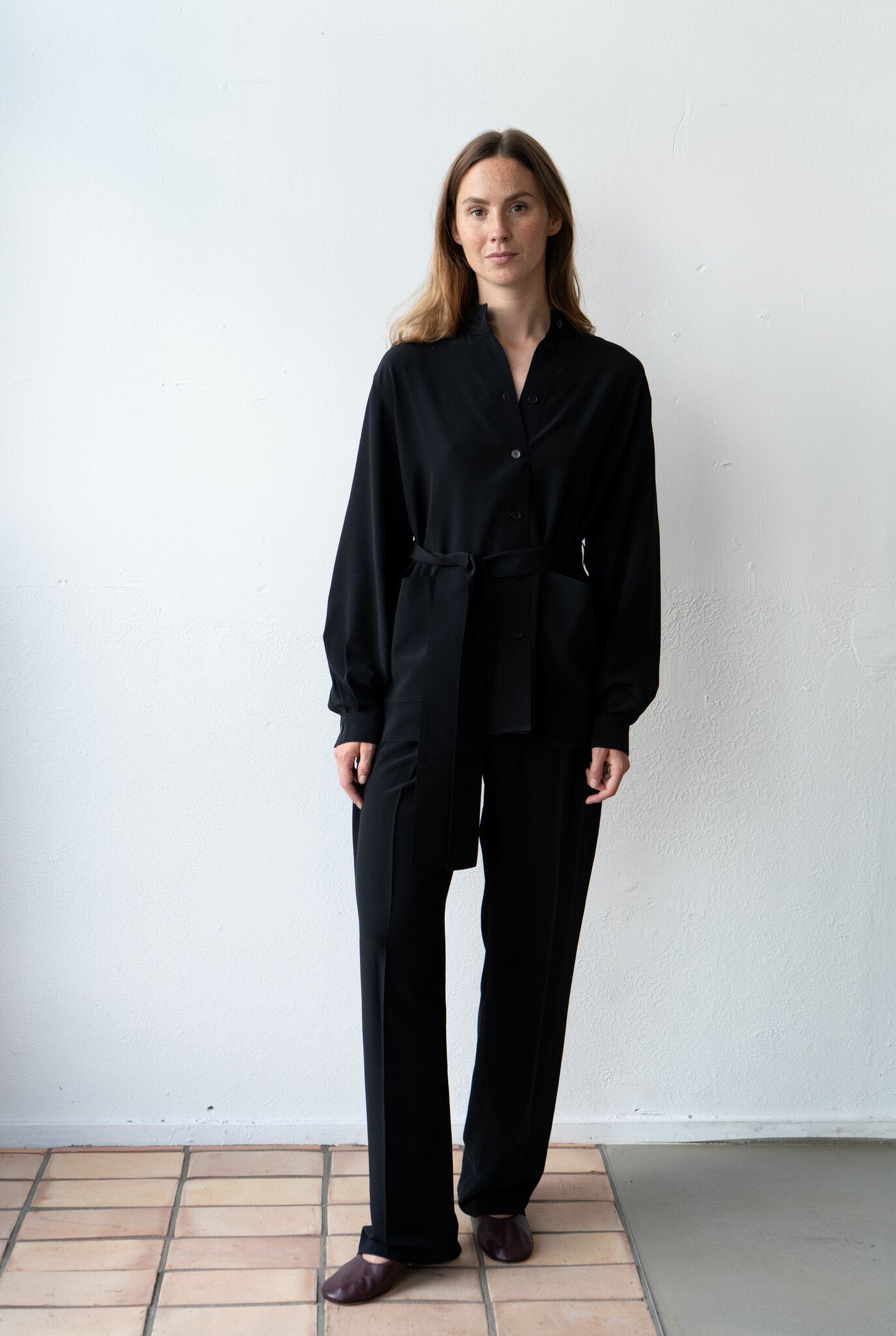 Lamy blouse crepe de soie black