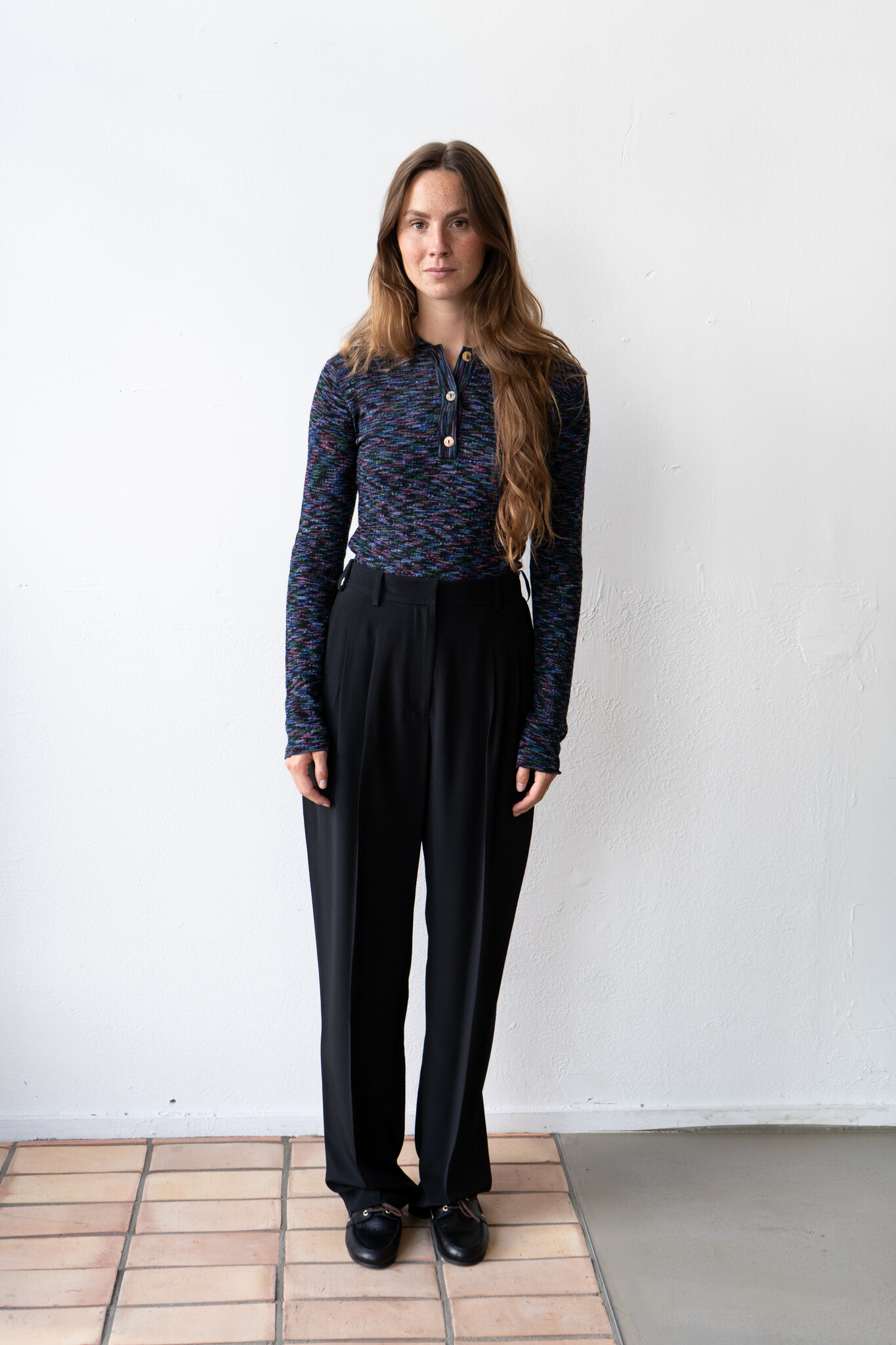 Tarn pant crepe de soie black