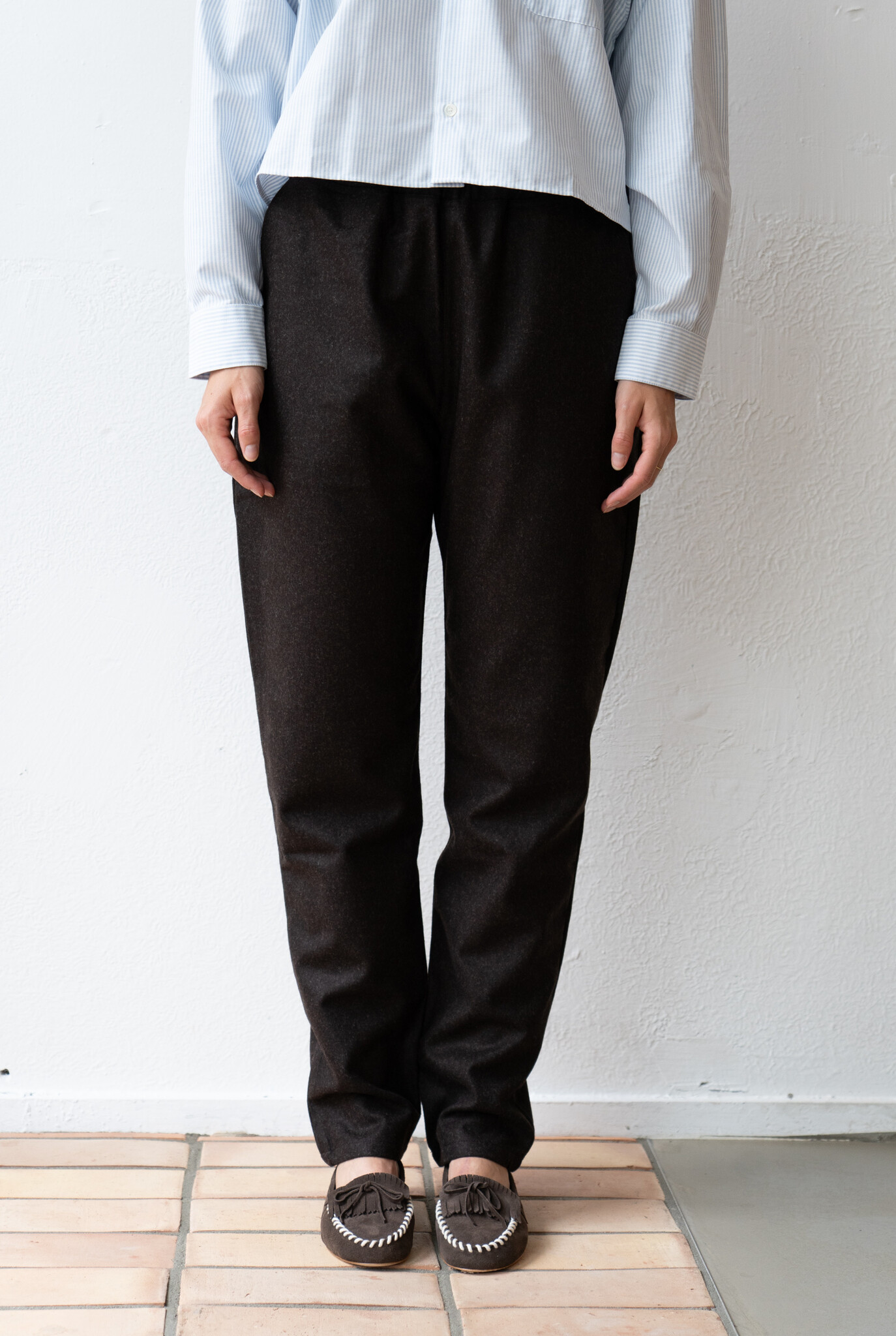 42 trousers brown wool