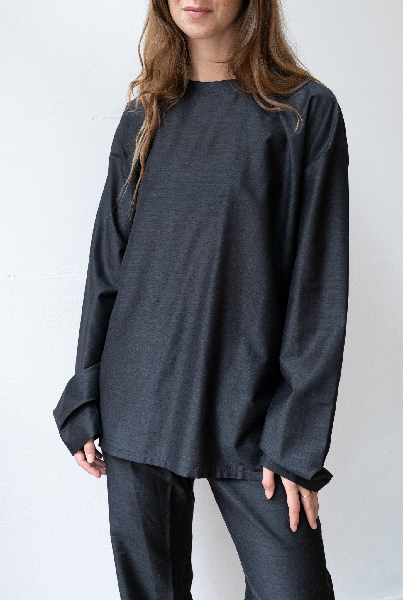 LOL mini brown grey wool silk