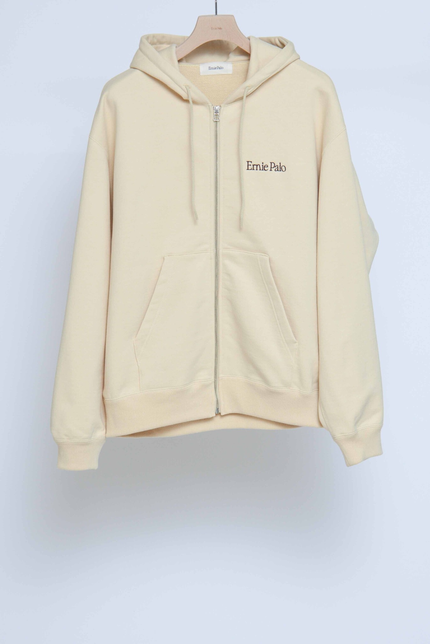 Hooded sweatshirt with zip closure ivory/butter