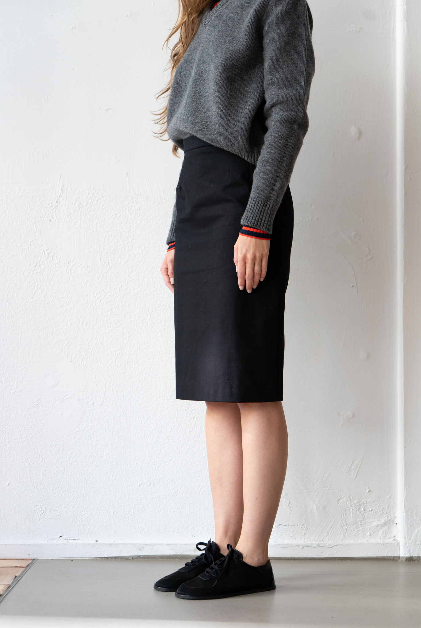 Hendri A line pencil skirt black
