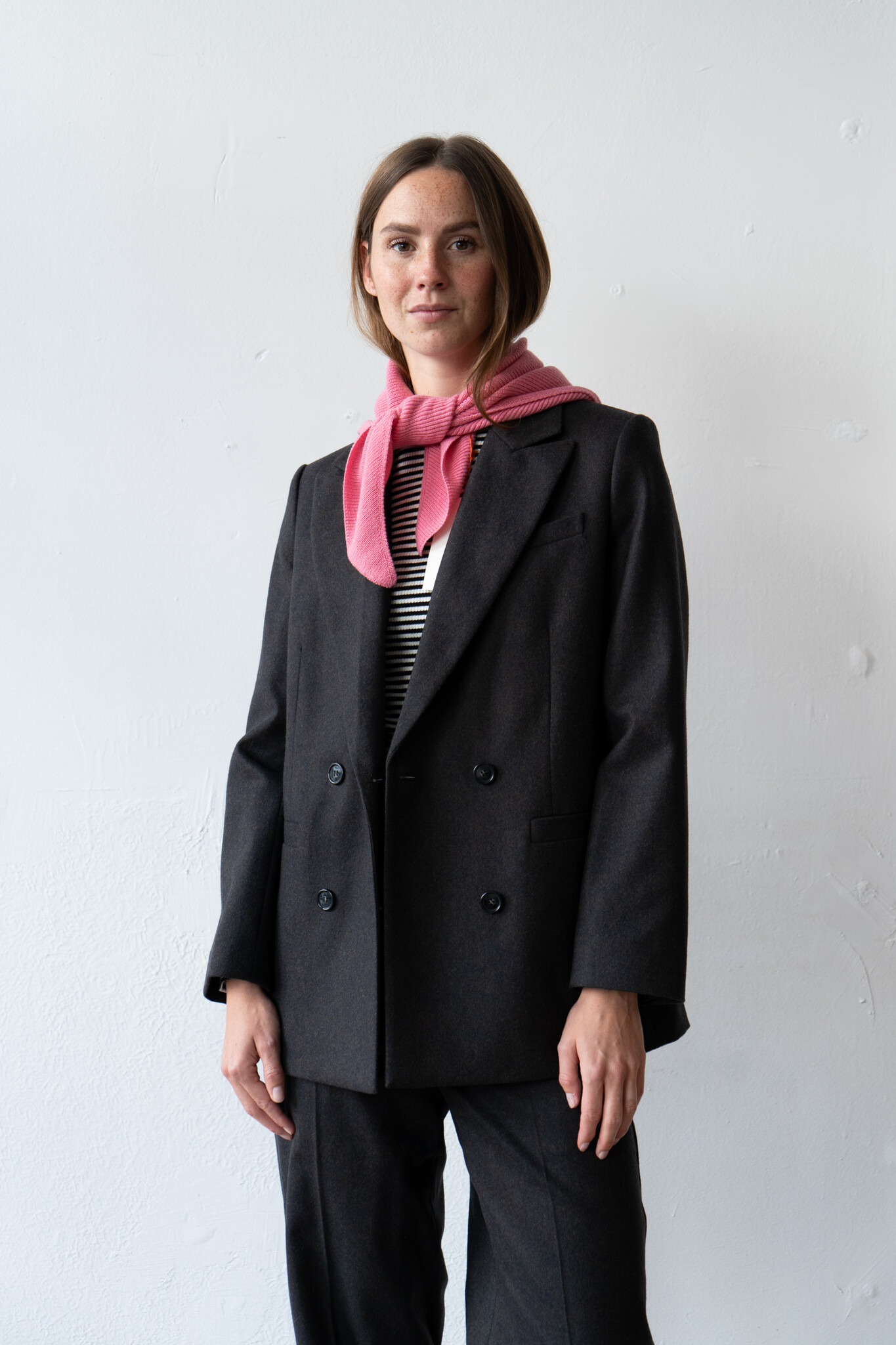 Lucy jacket brown melee wool