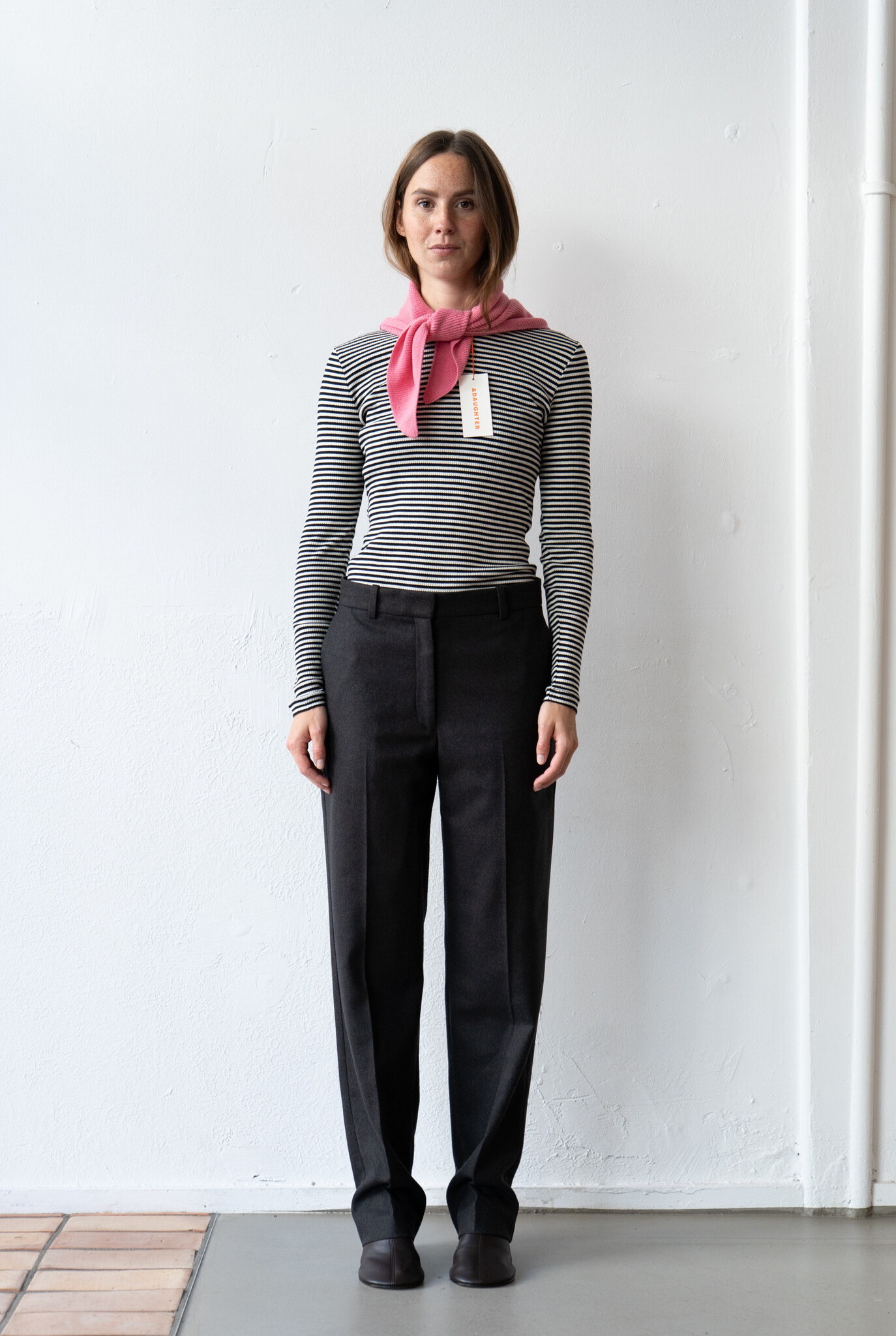 Ferdi pantalon brown melee wool