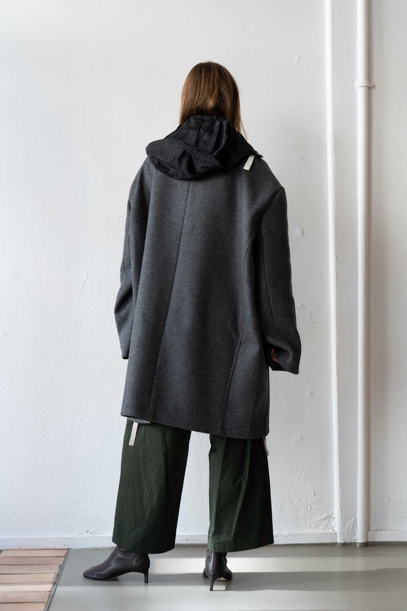 Baldwin unisex oversized pea coat grey