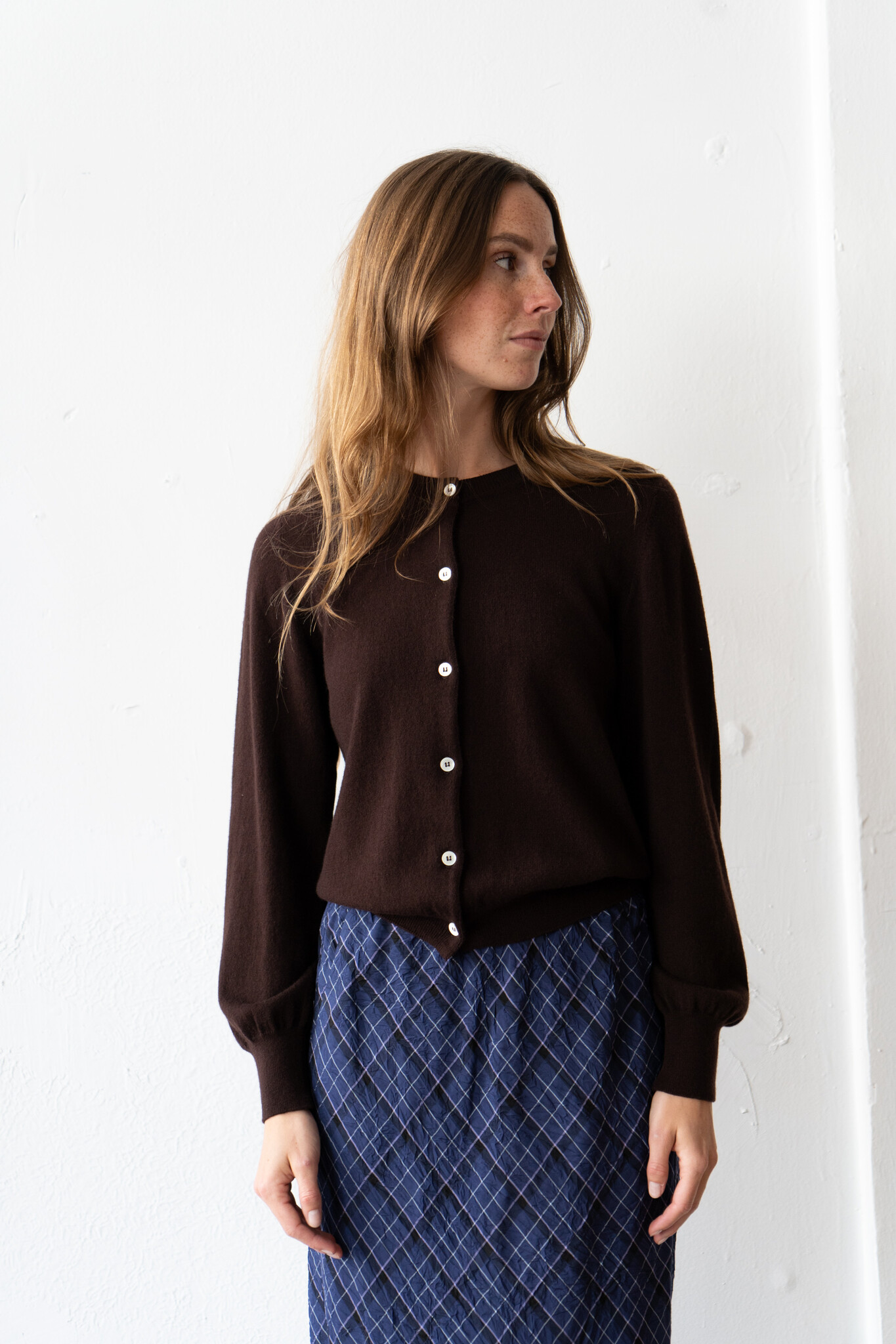 Enya Cardigan Dark Brown