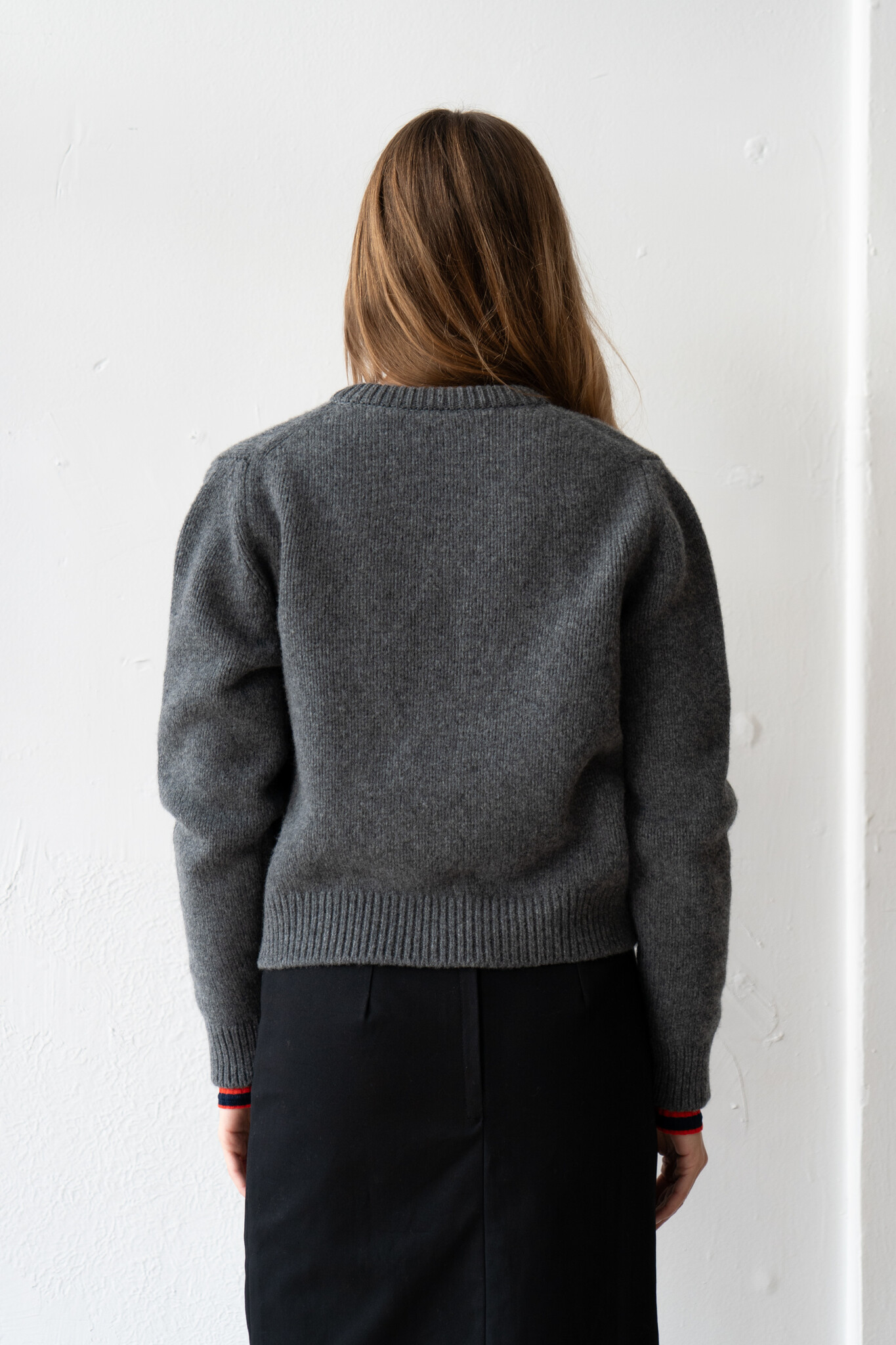 Glenn v-neck derby grey