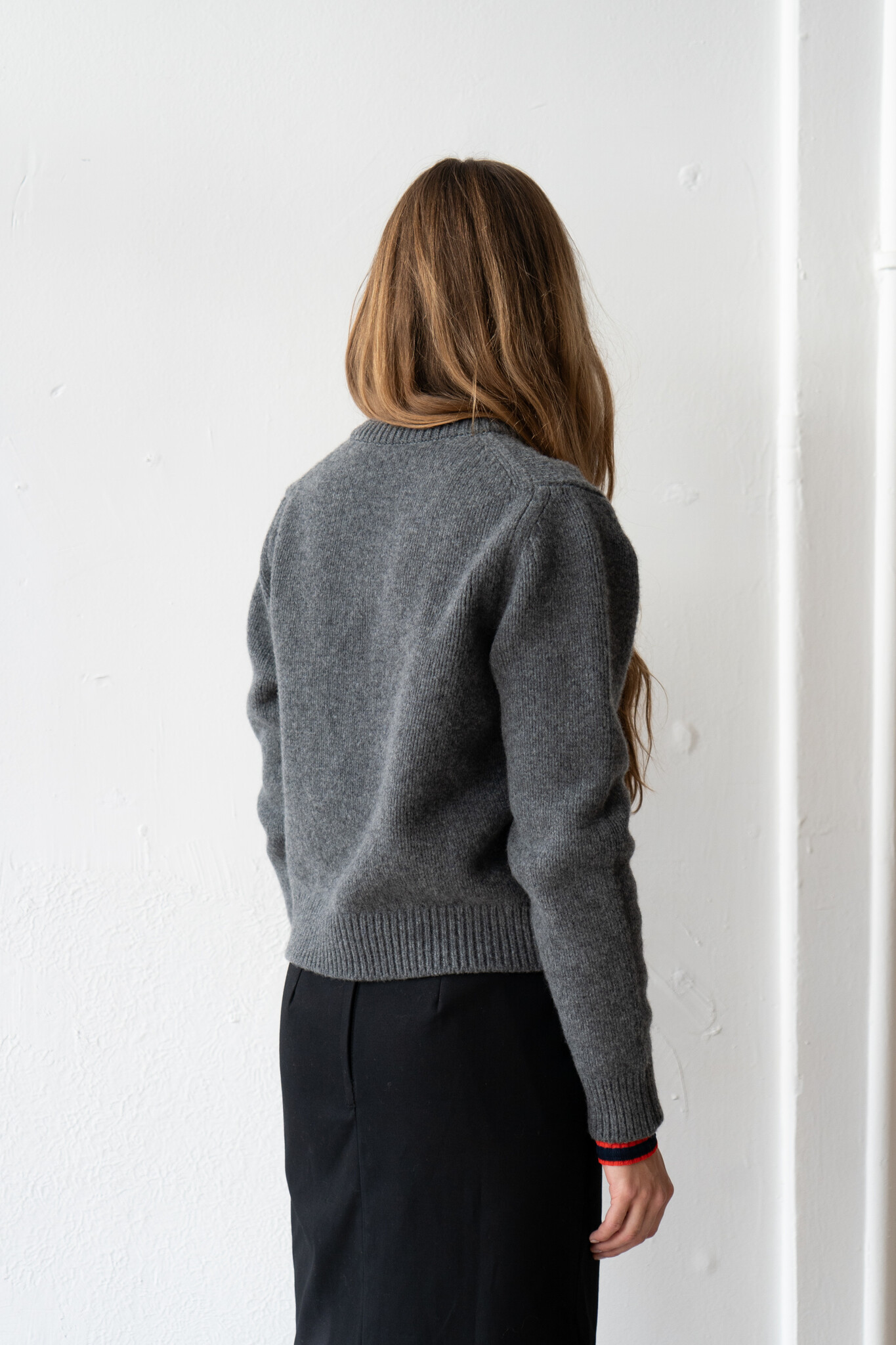 Glenn v-neck derby grey