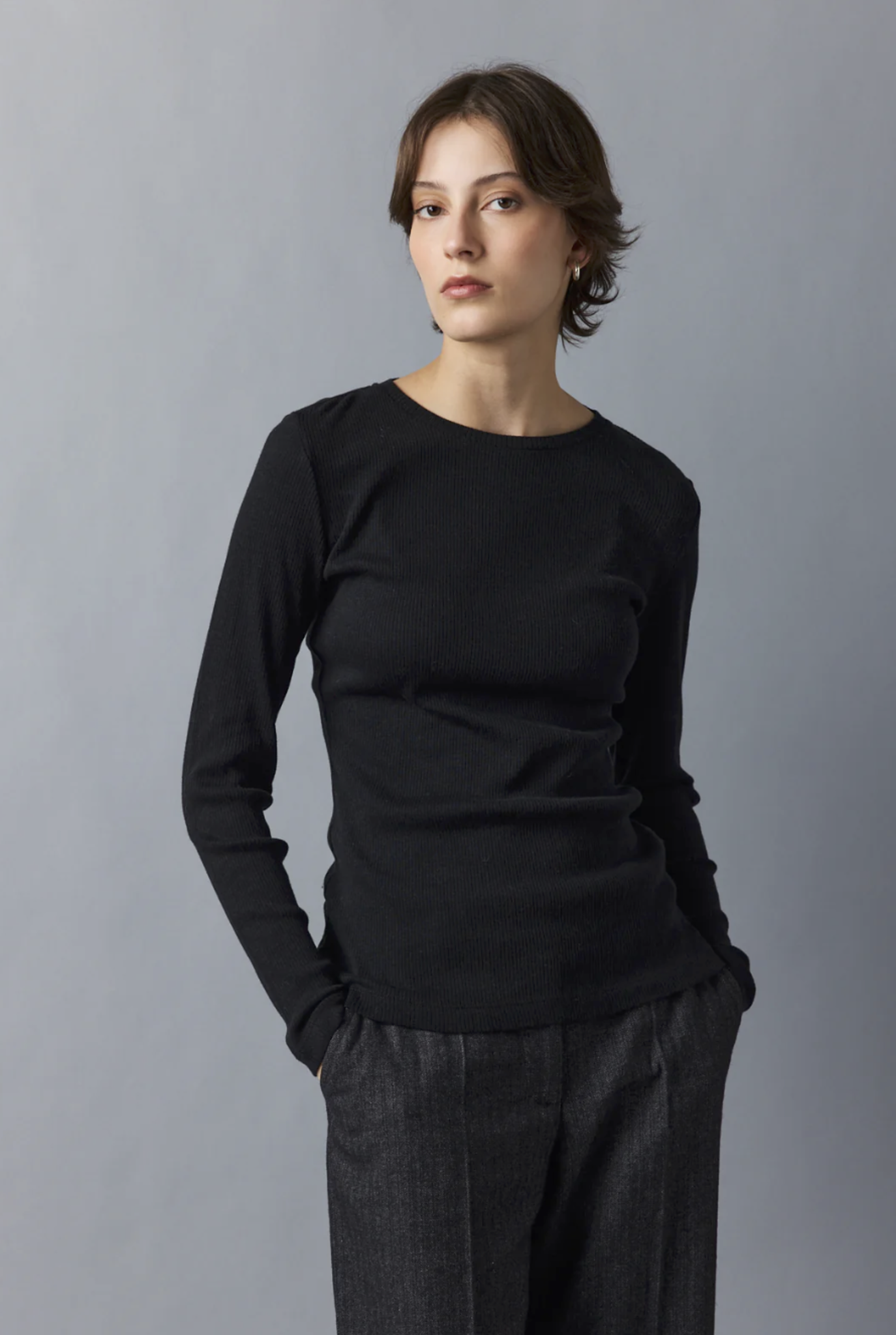 Cashcot longsleeve rond black