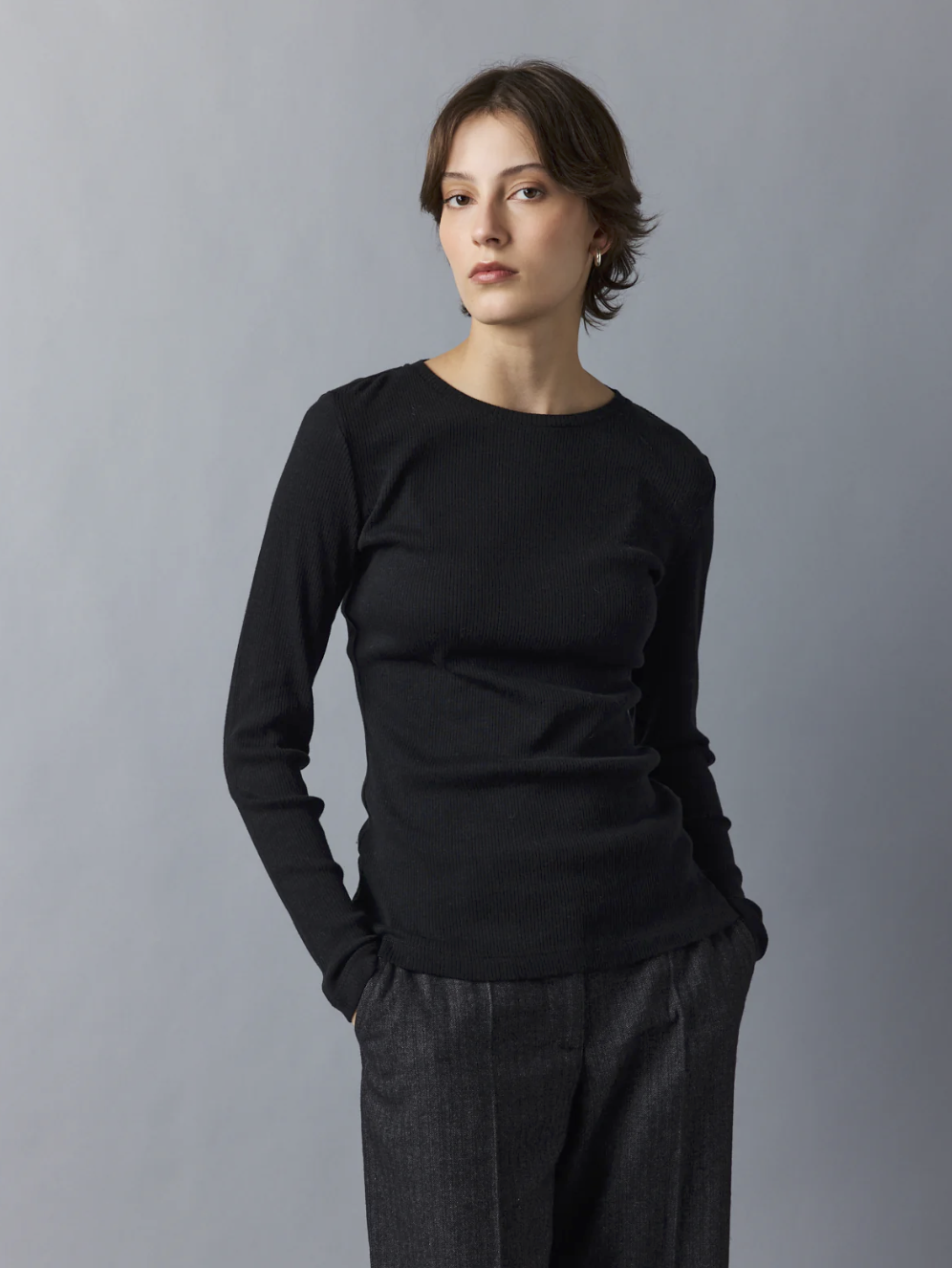 Cashcot longsleeve rond black