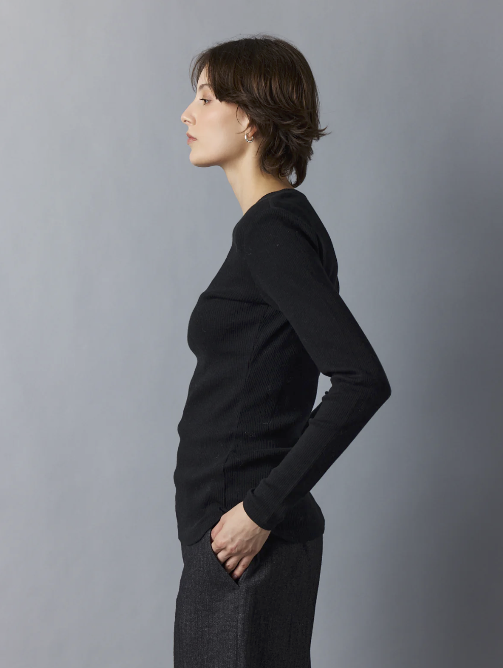 Cashcot longsleeve rond black