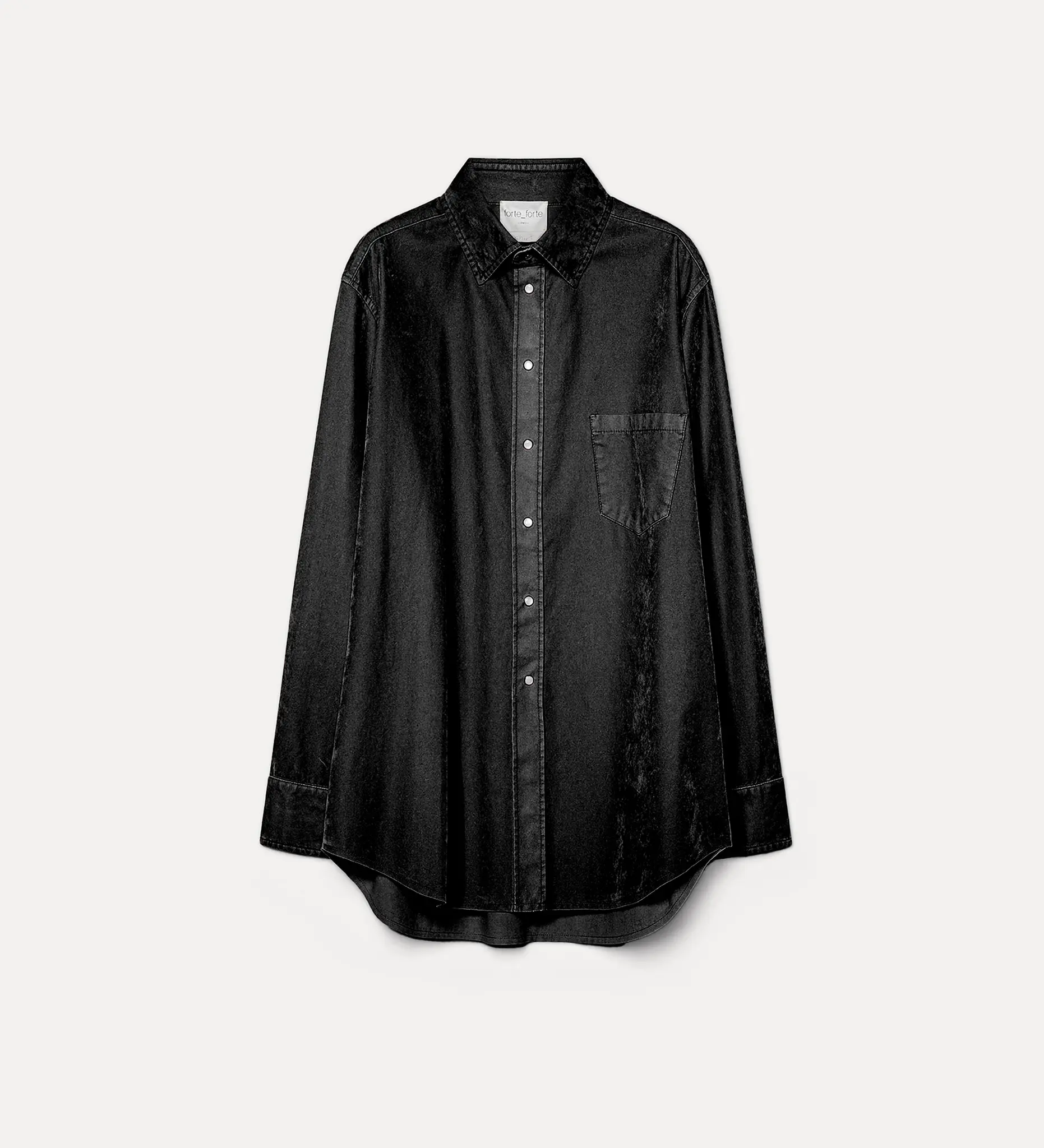 Flocked Cotton Shirt Notte