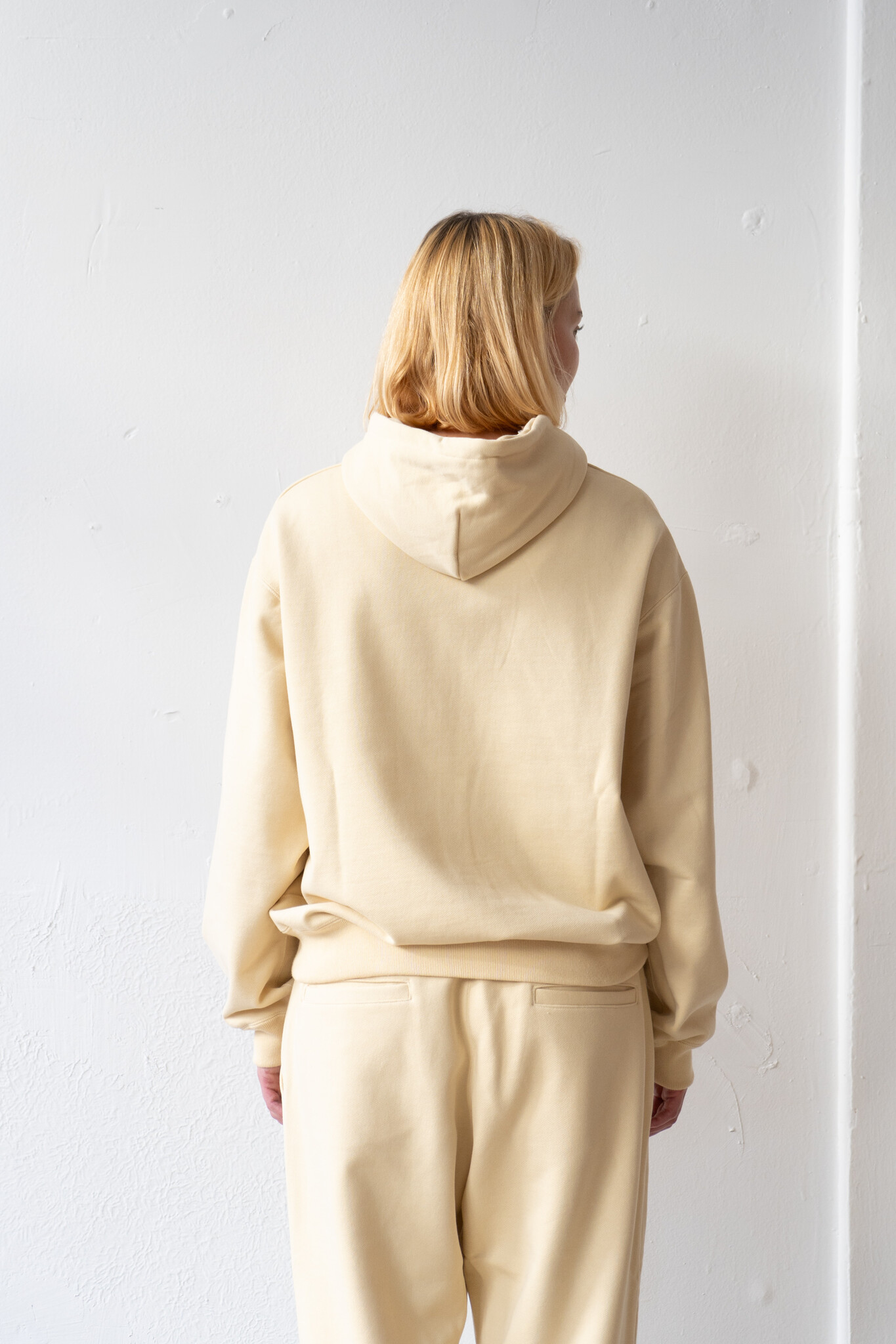 Hooded sweatshirt with zip closure ivory/butter