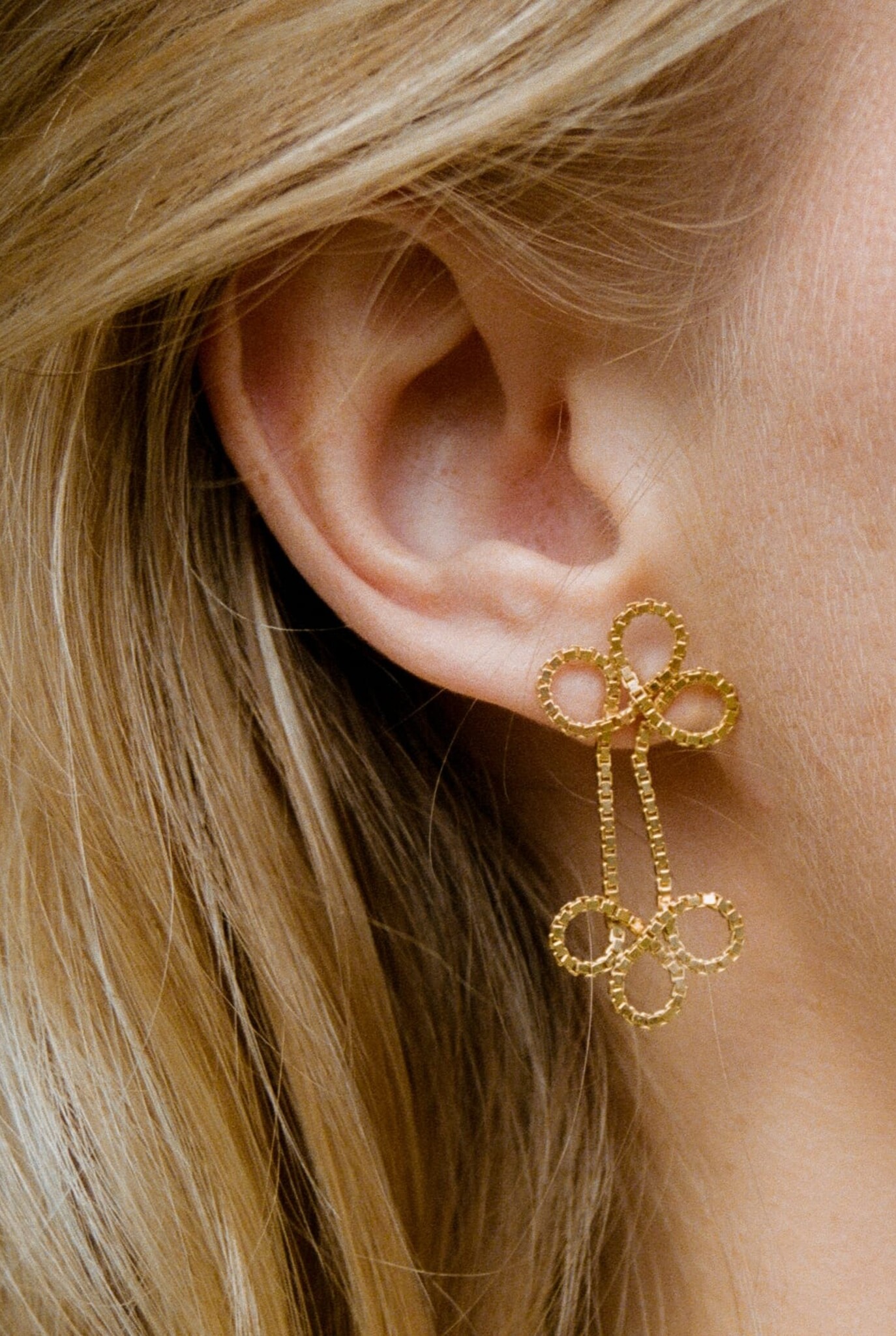 Earrings Trinity Double goldplated