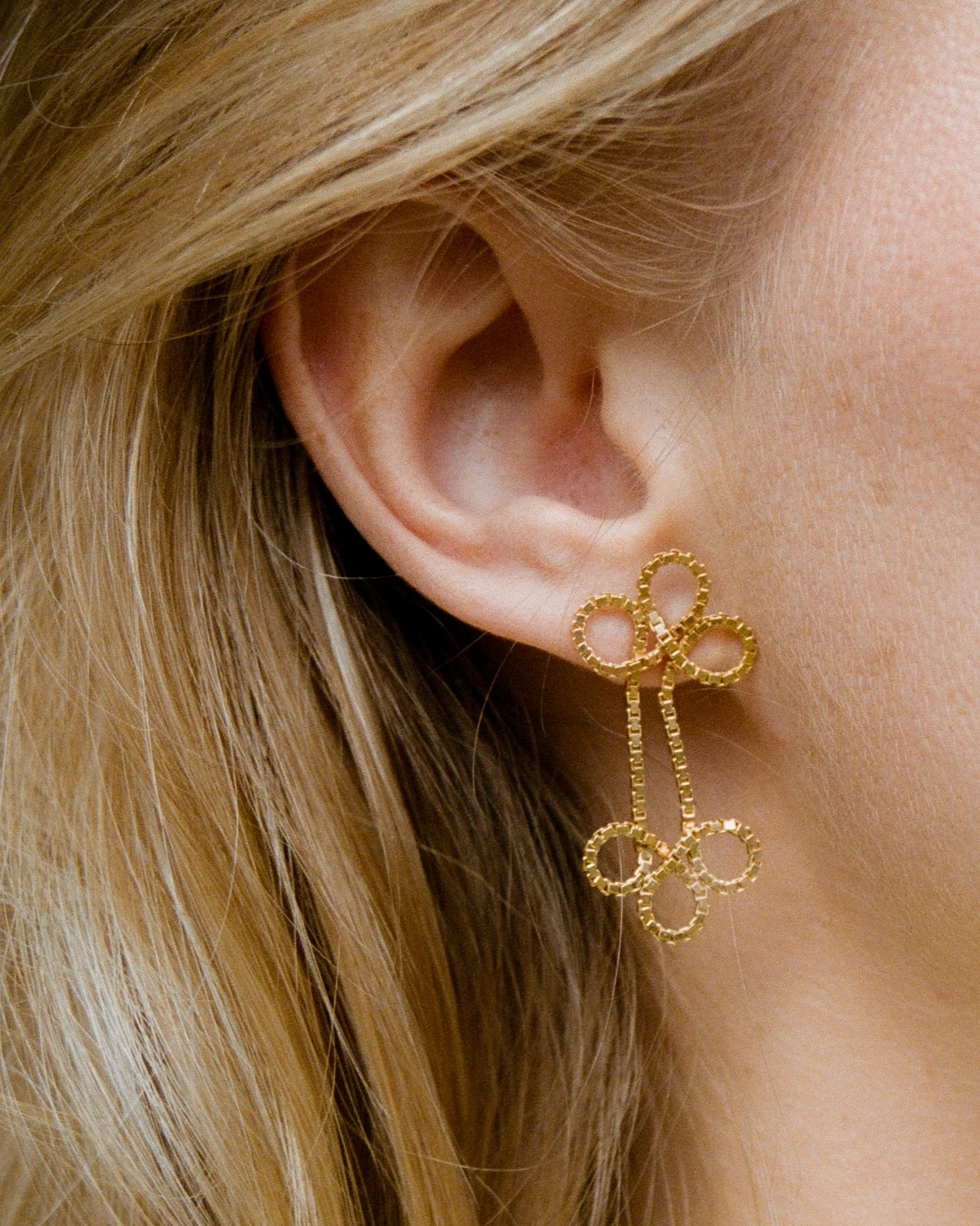 Earrings Trinity Double goldplated