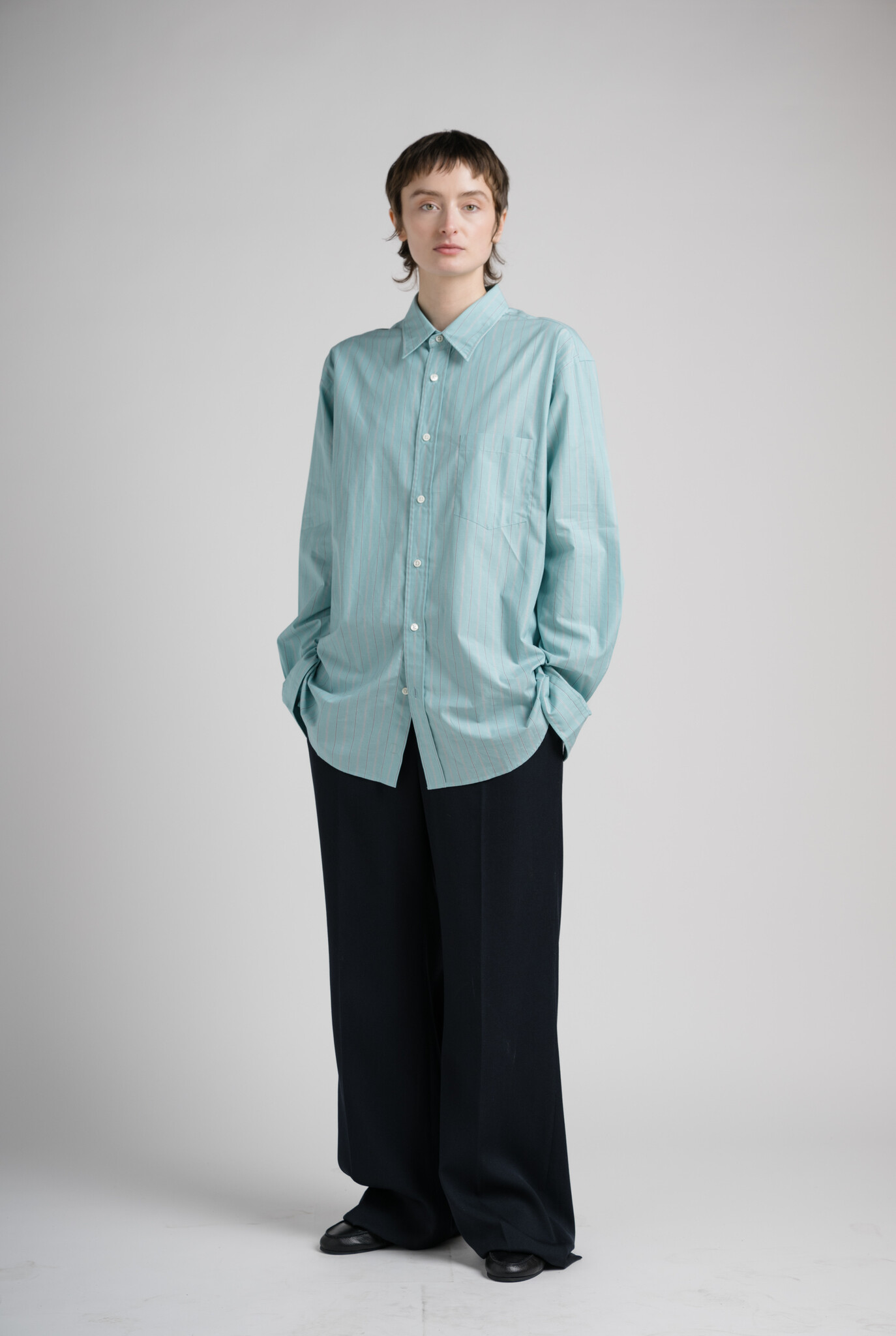 Ryo Shirt Mint Stripe