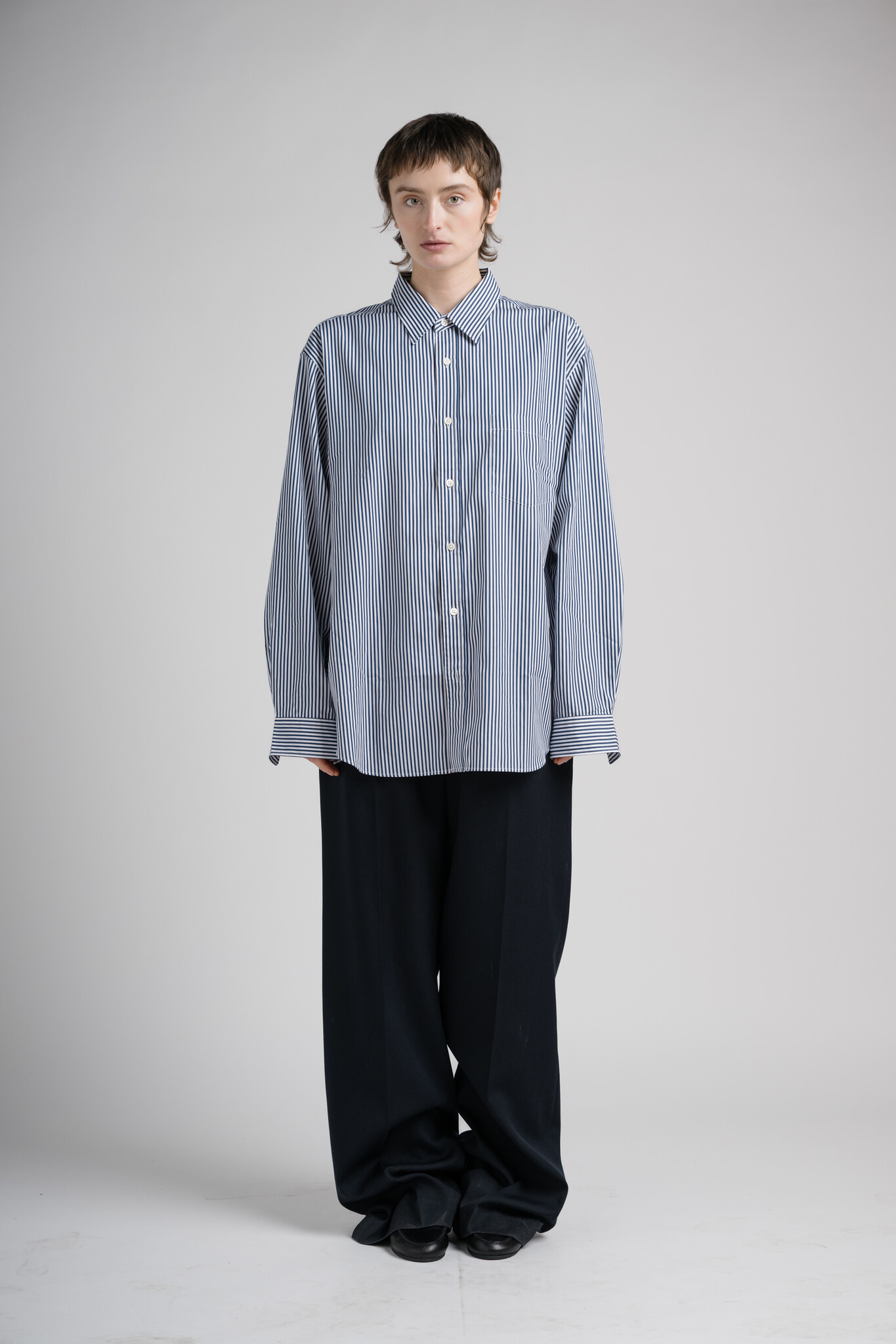 Ryo Shirt Navy Stripe