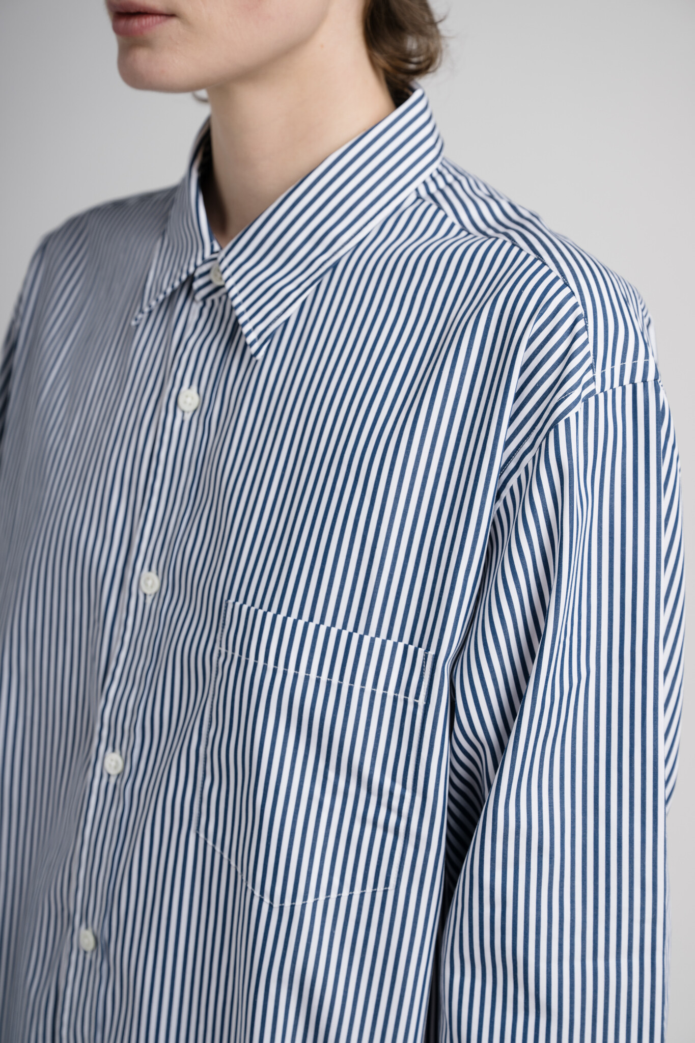 Ryo Shirt Navy Stripe