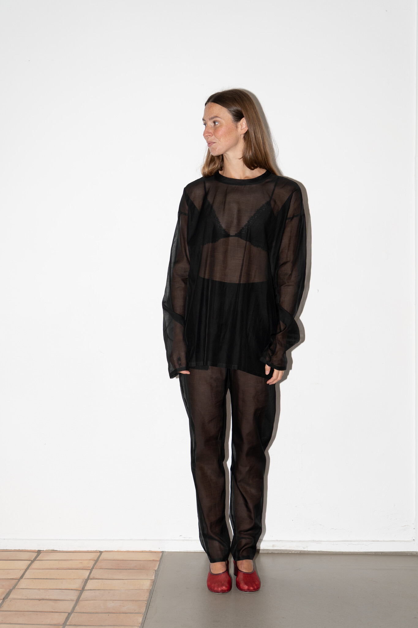 LOL mini LS black cotton silk voile