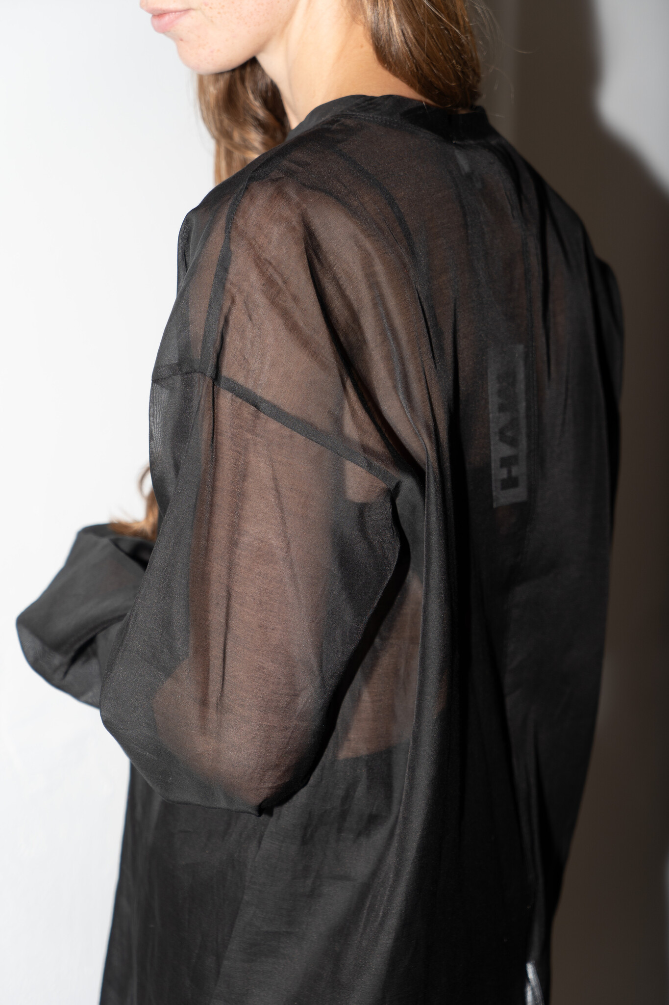 LOL mini LS black cotton silk voile