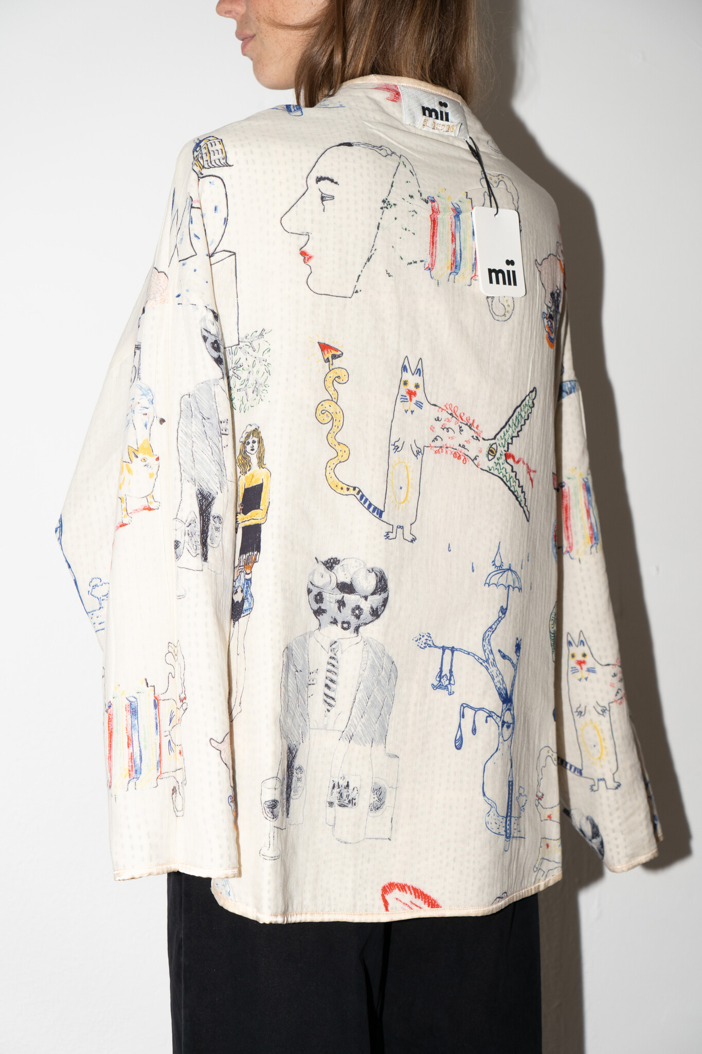 Jacket Diti creme / black