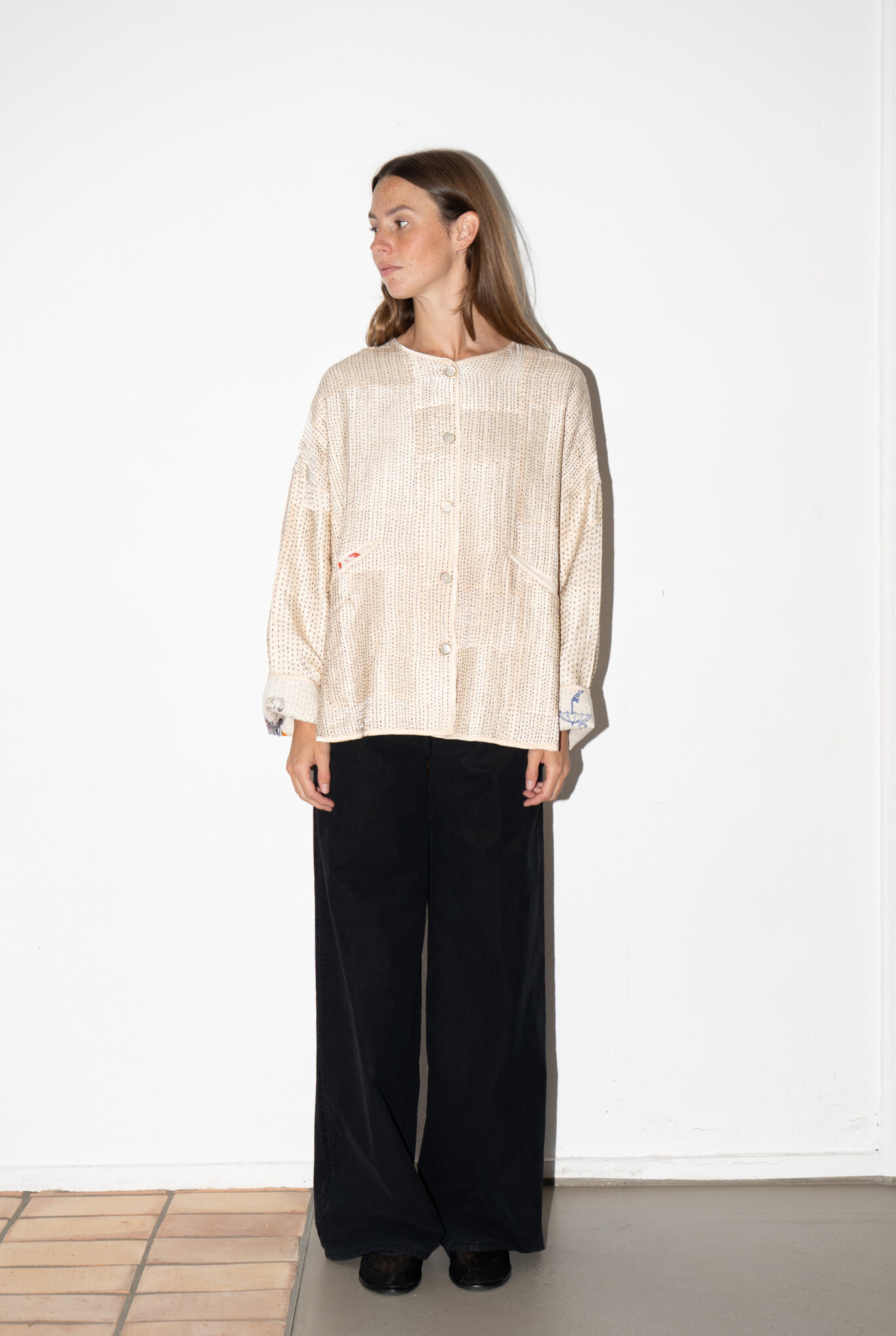 Jacket Diti creme / black