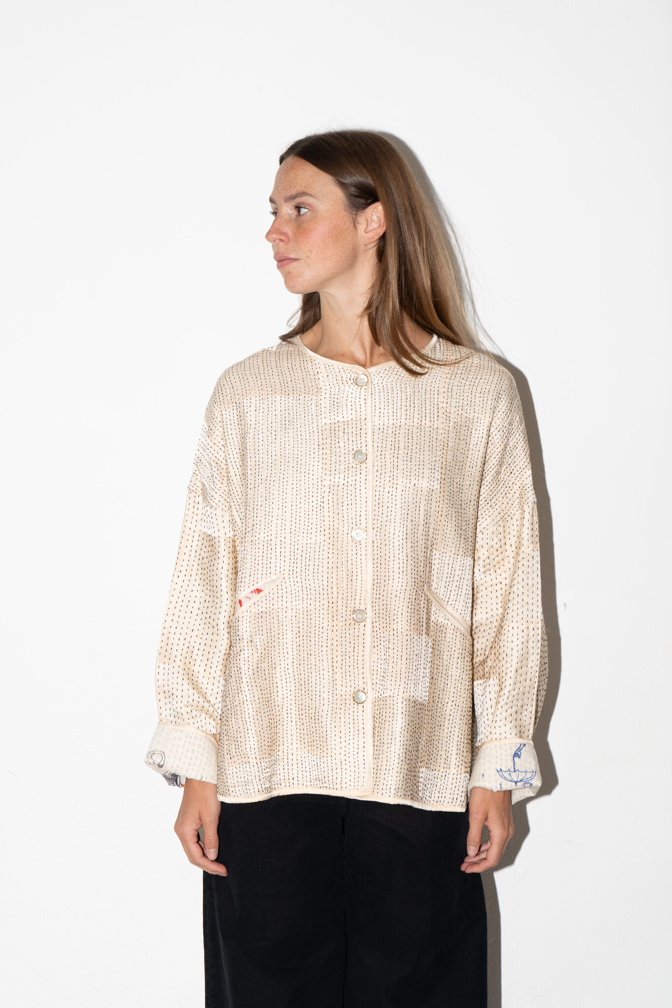 Jacket Diti creme / black