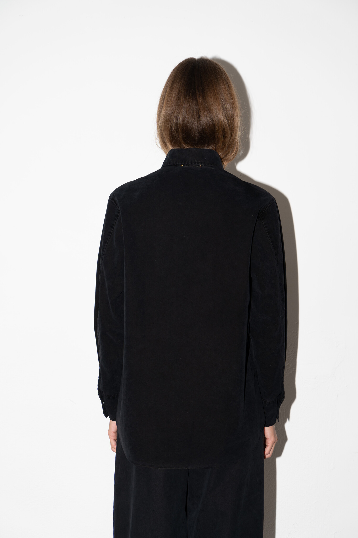 Flocked Cotton Shirt Notte