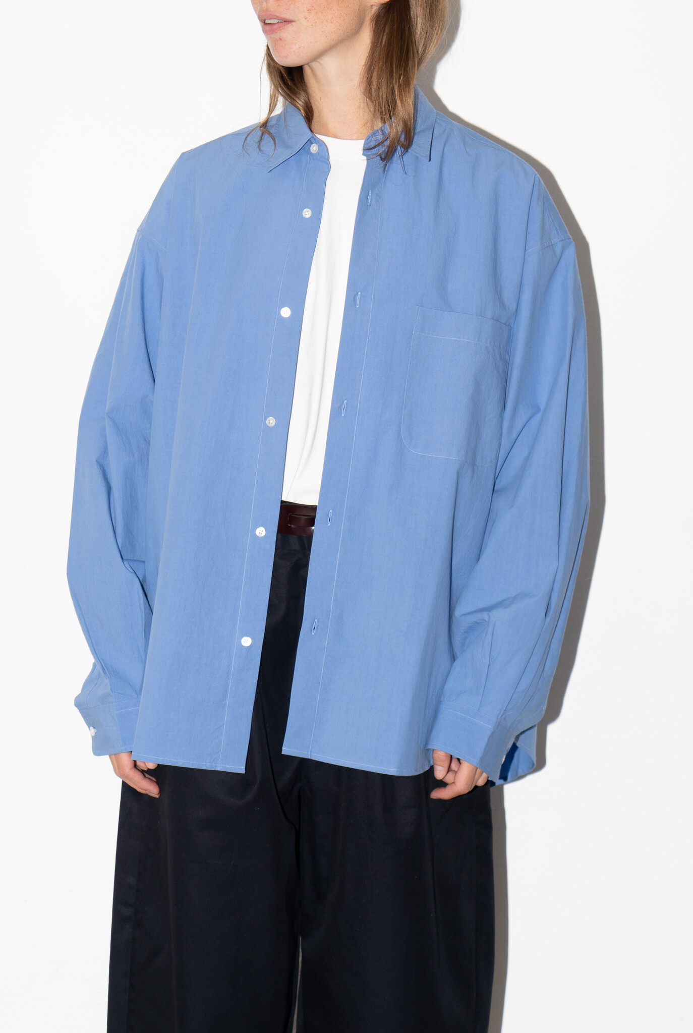 Typewriter cotton shirt sax