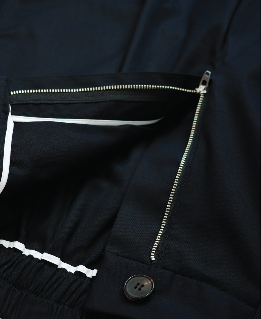 Cotton gabardine trousers navy