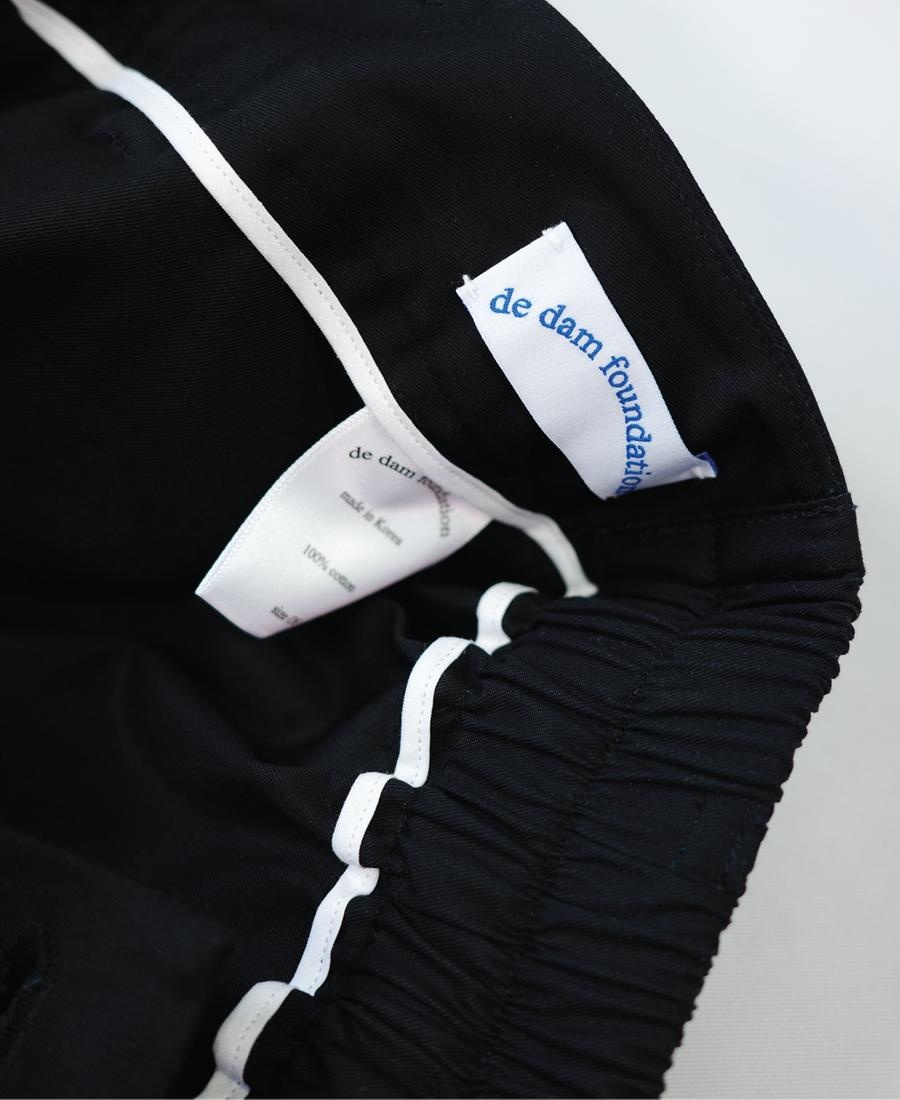 Cotton gabardine trousers navy