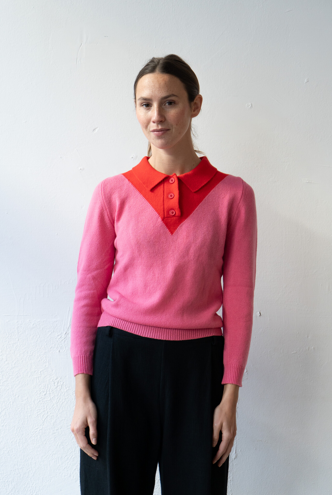 Lory Polo Sweater Pink Red