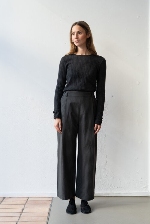 Georgia Trouser Slate Stripe