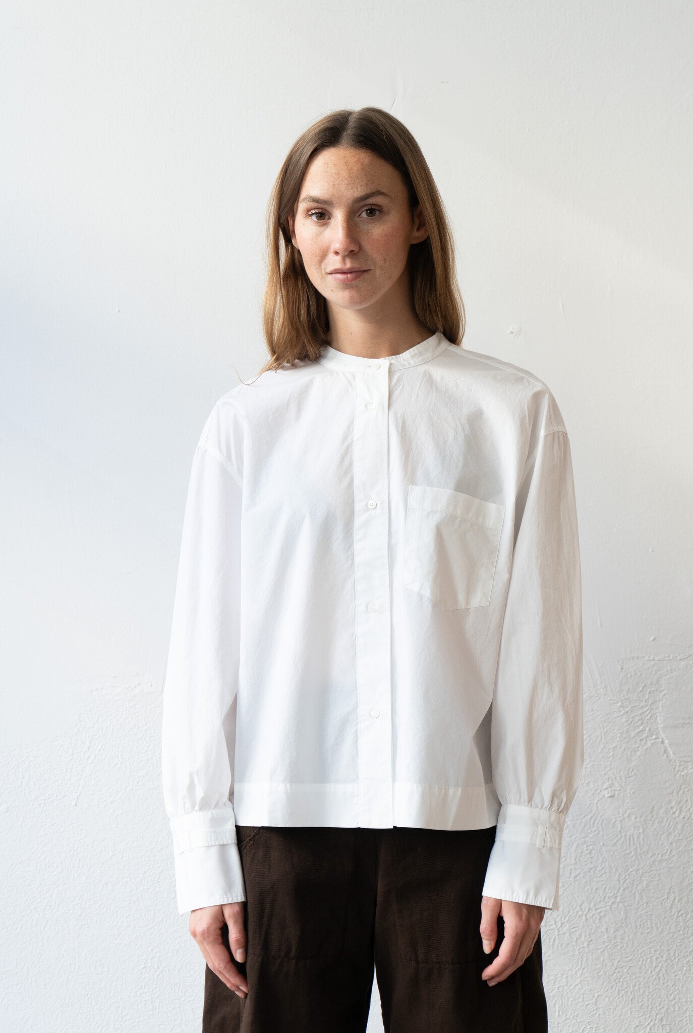 Poplin Shirt Chest Pocket White