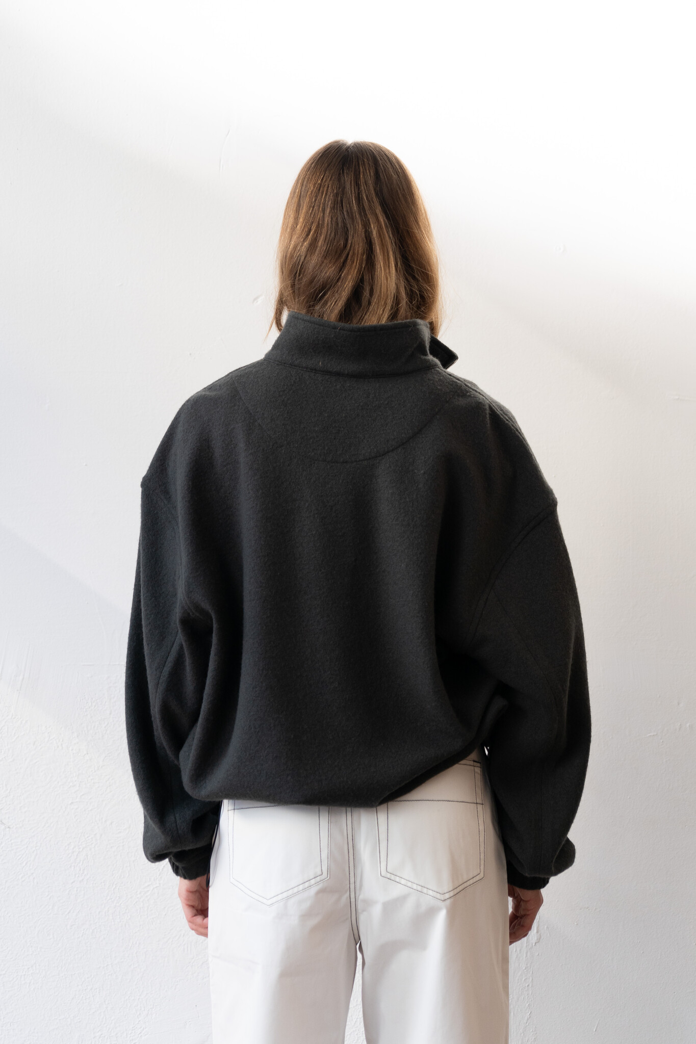 Virgin wool fleece gray