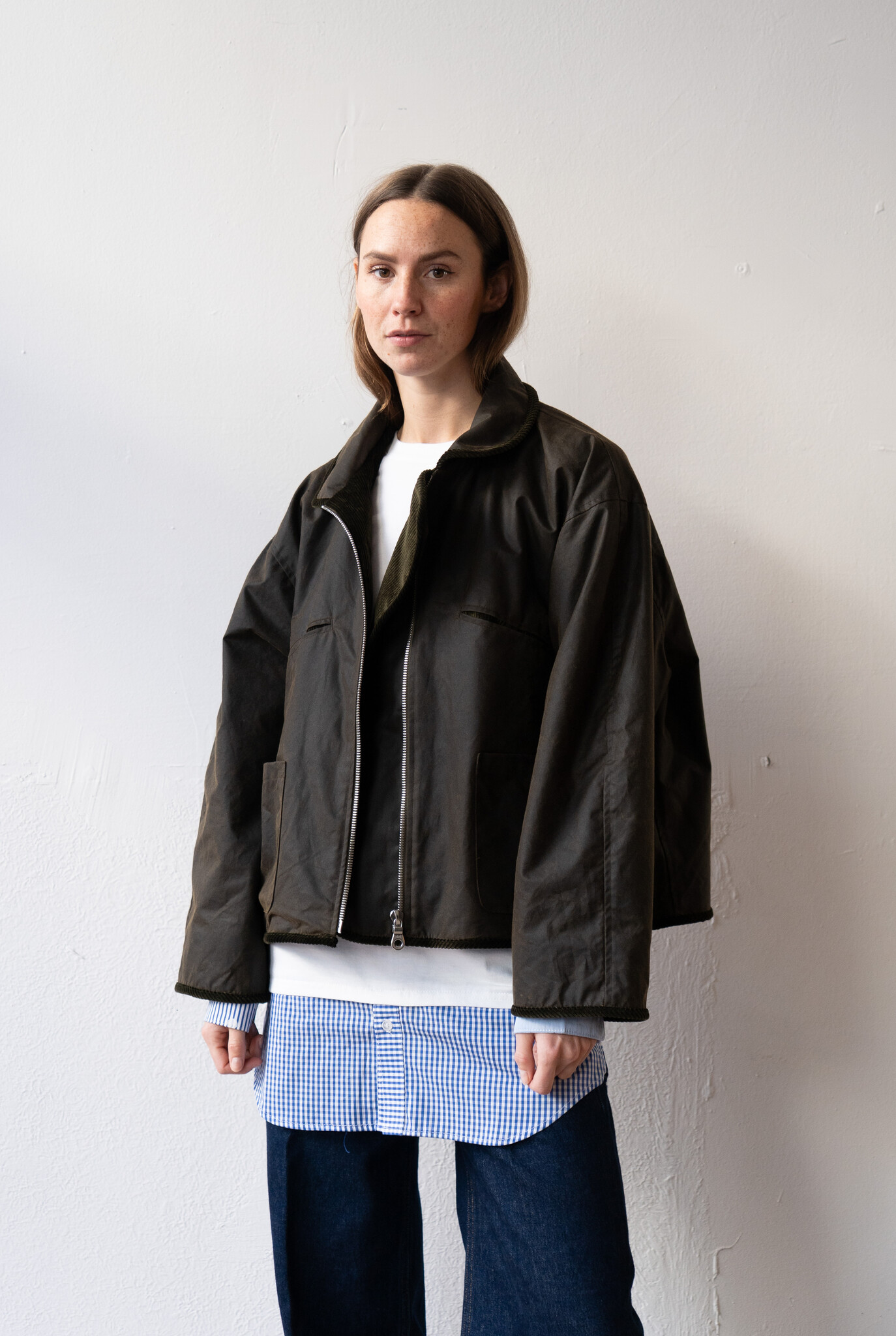 Flying Jacket Olive British Oilskin