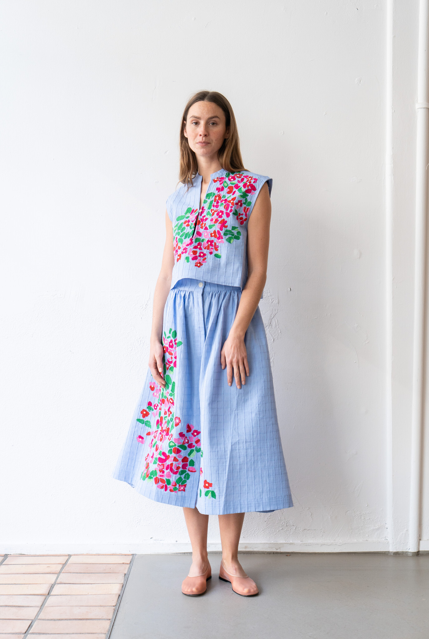 Mona Skirt Les Cyclades Blue Chine
