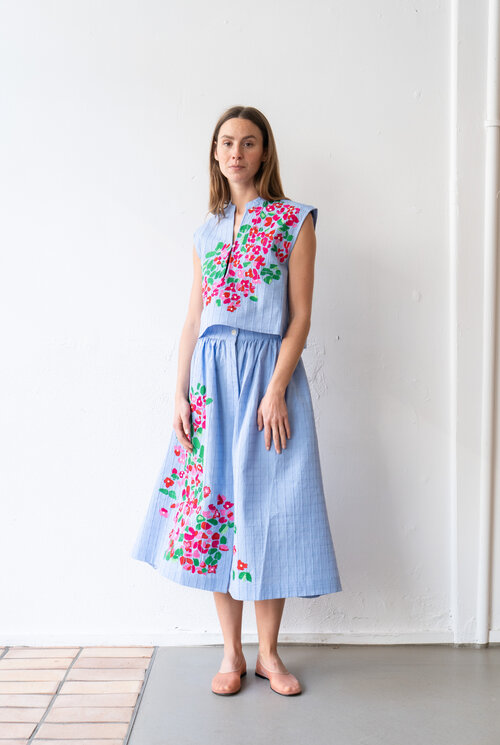 Mona Skirt Les Cyclades Blue Chine