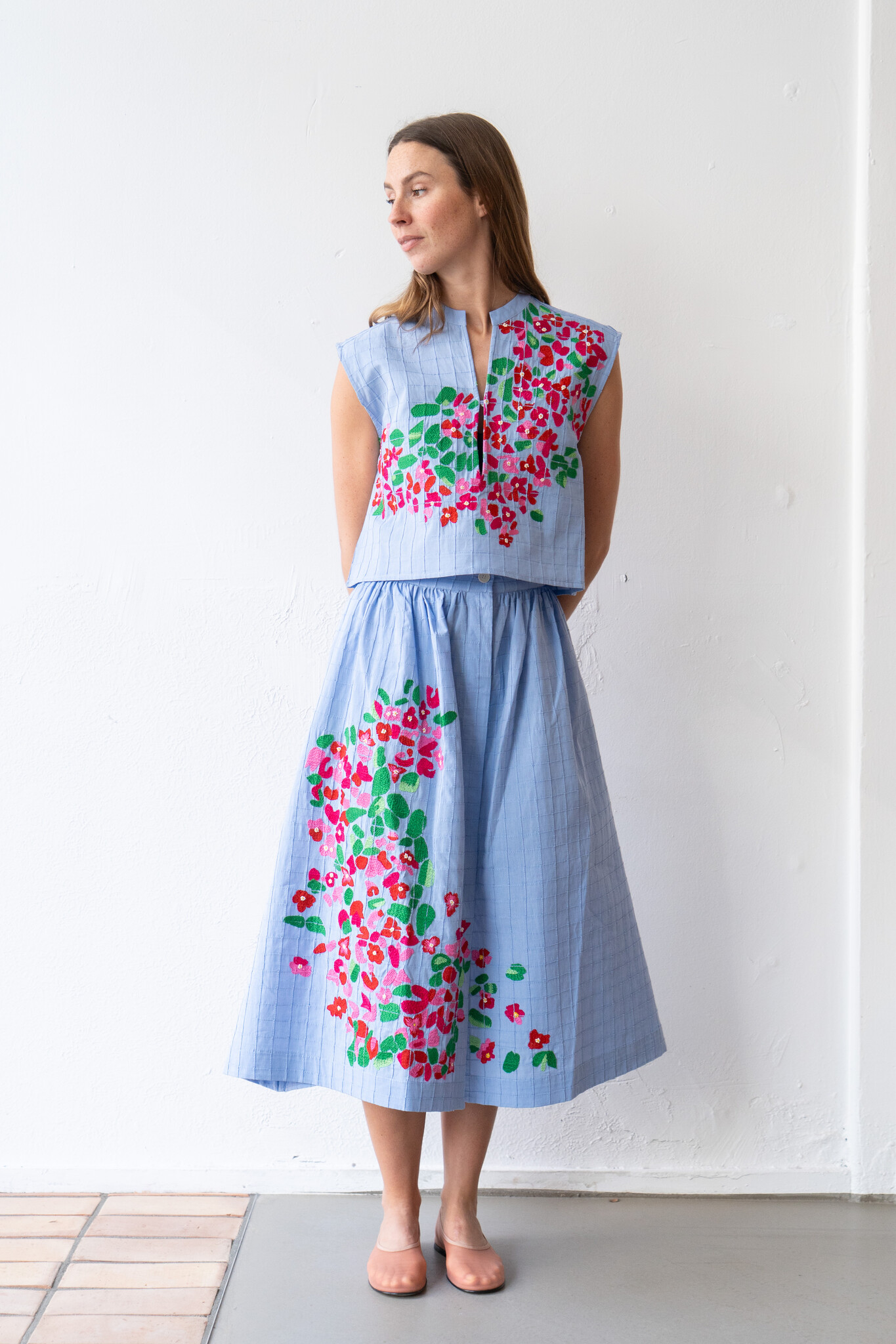 Gaia Top Blue Chine Les Cyclades