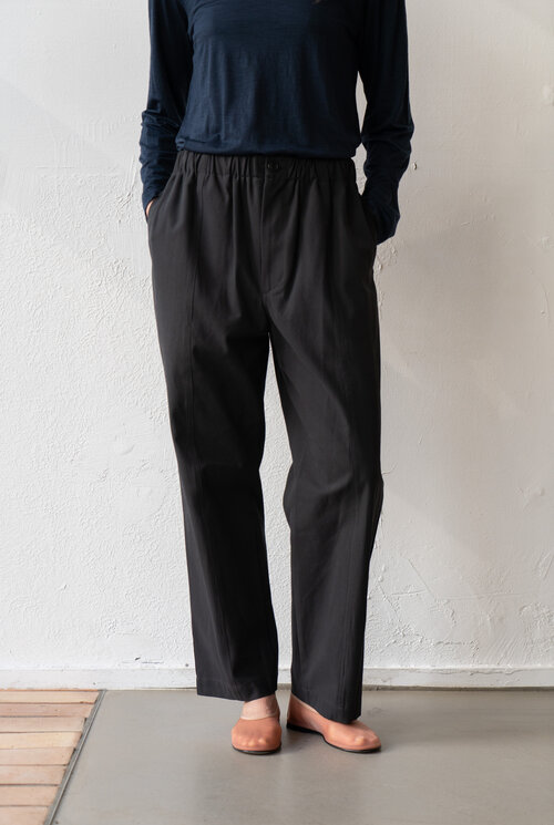 The Easy Pants Cotton Off Black