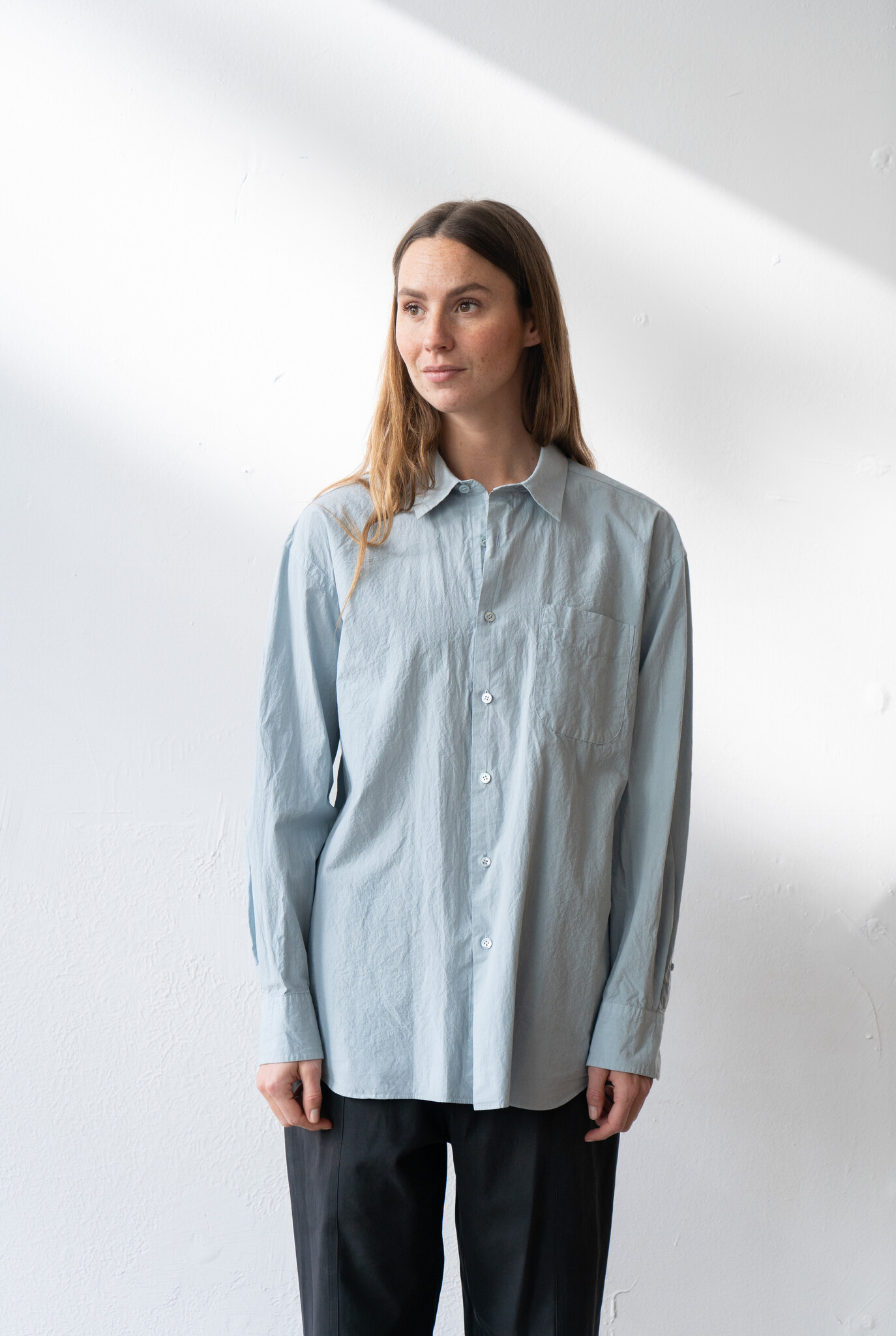 Regular Collar Shirt Sky Blue
