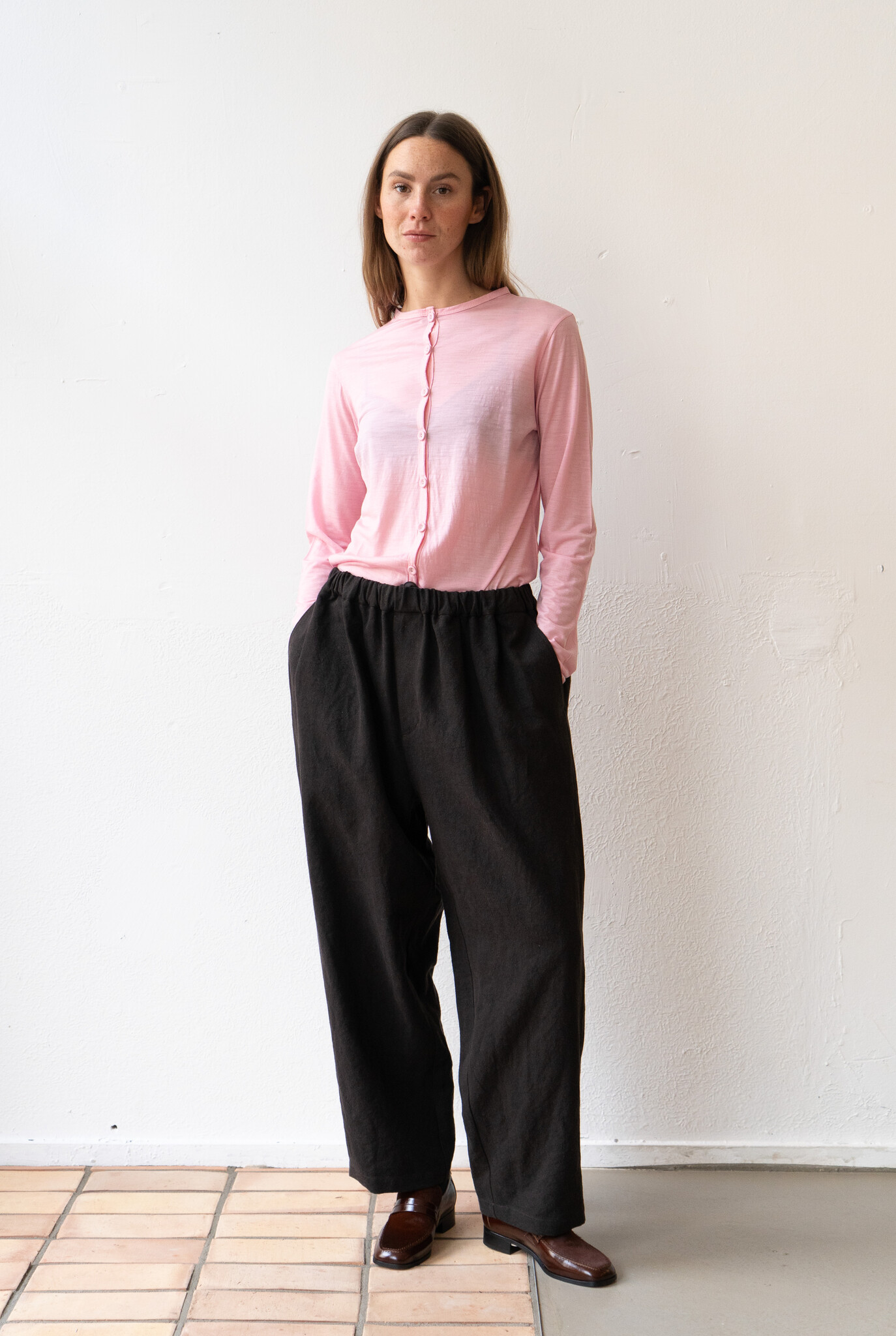 Wide Easy Pants Brown